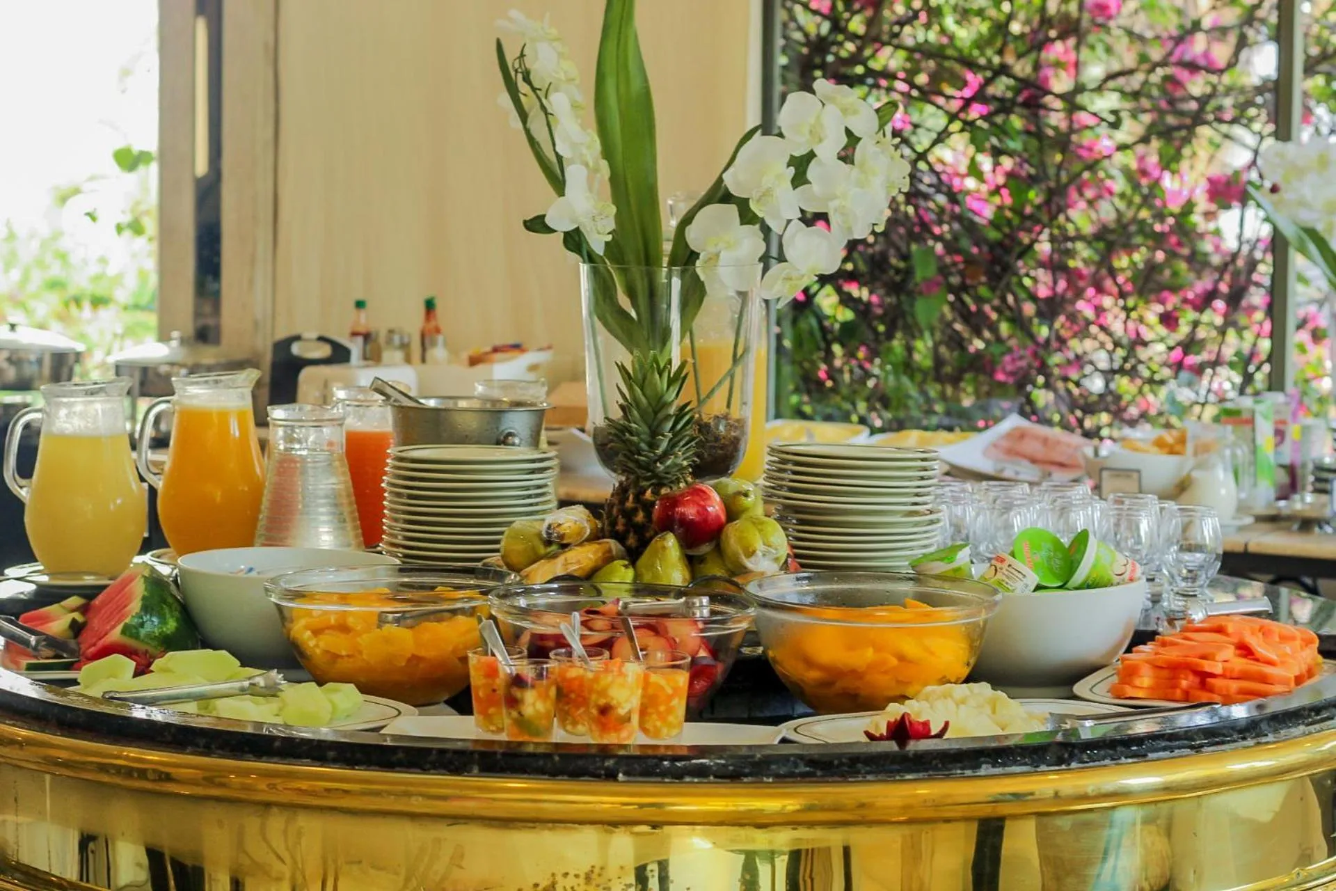 Buffet breakfast in Nobile Suites Excelsior Asuncion