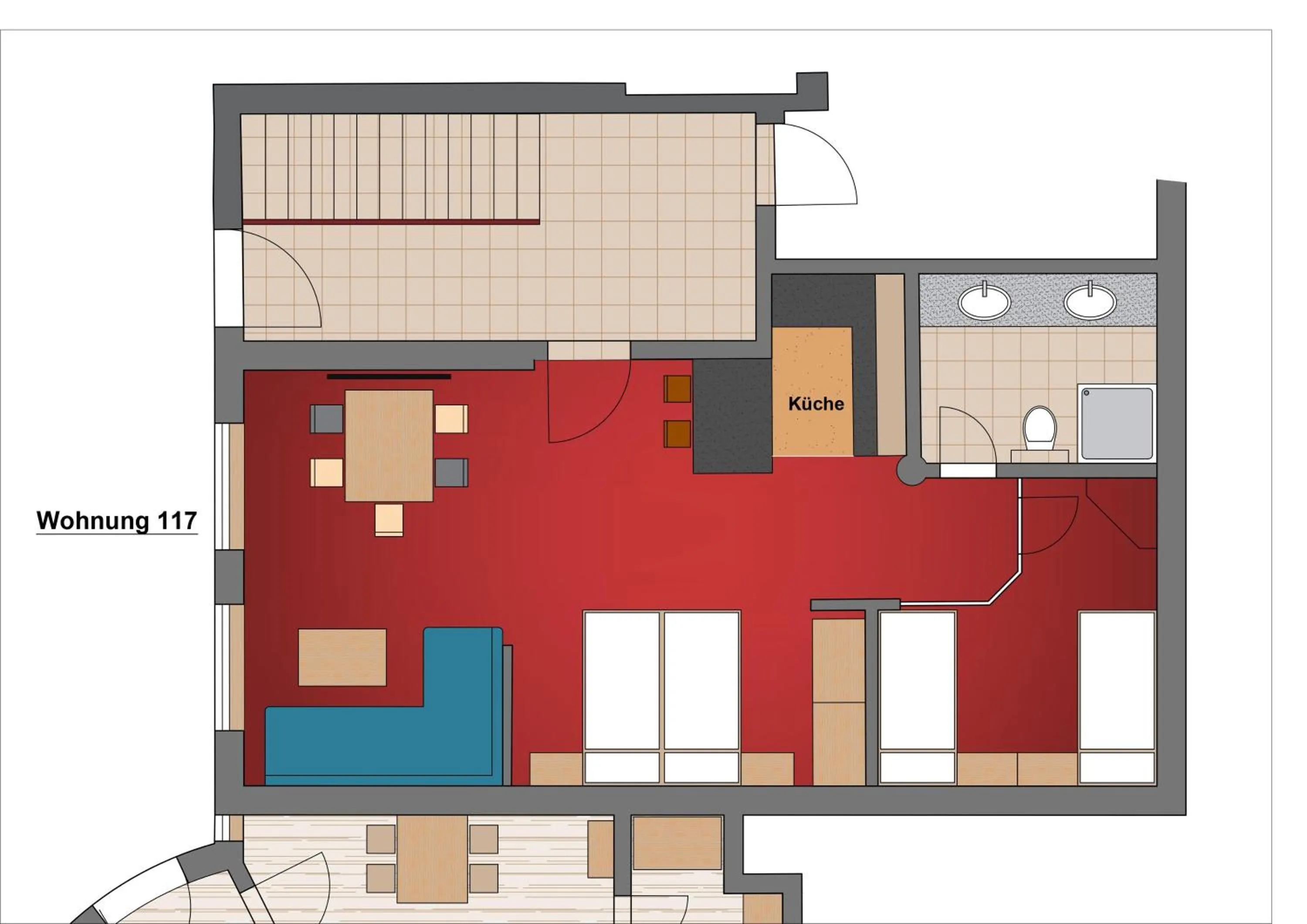 Floor plan in Ferienhaus Willms am Gaisberg