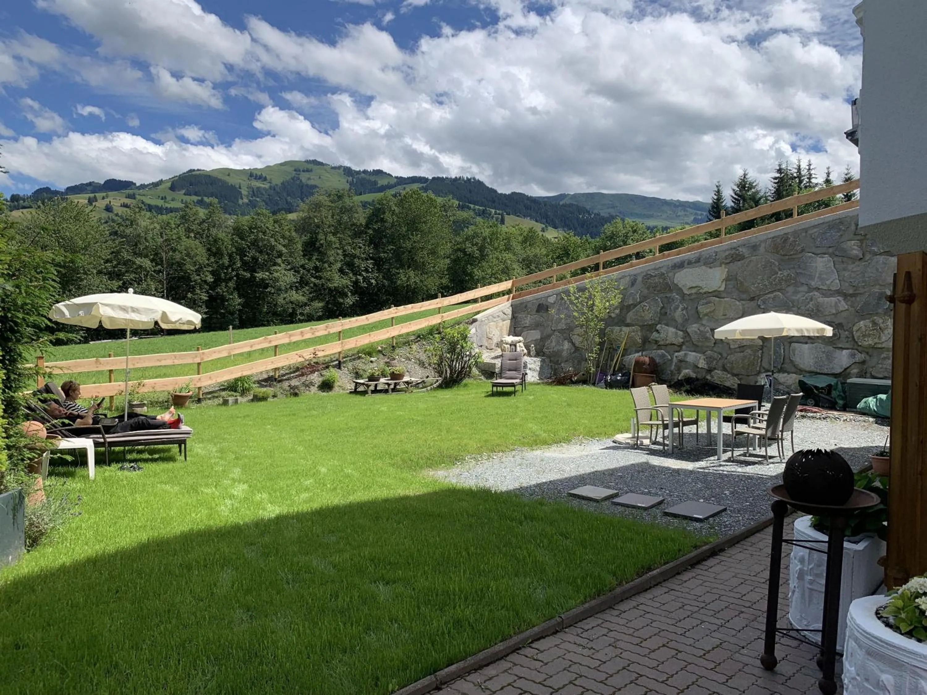 Garden view in Ferienhaus Willms am Gaisberg
