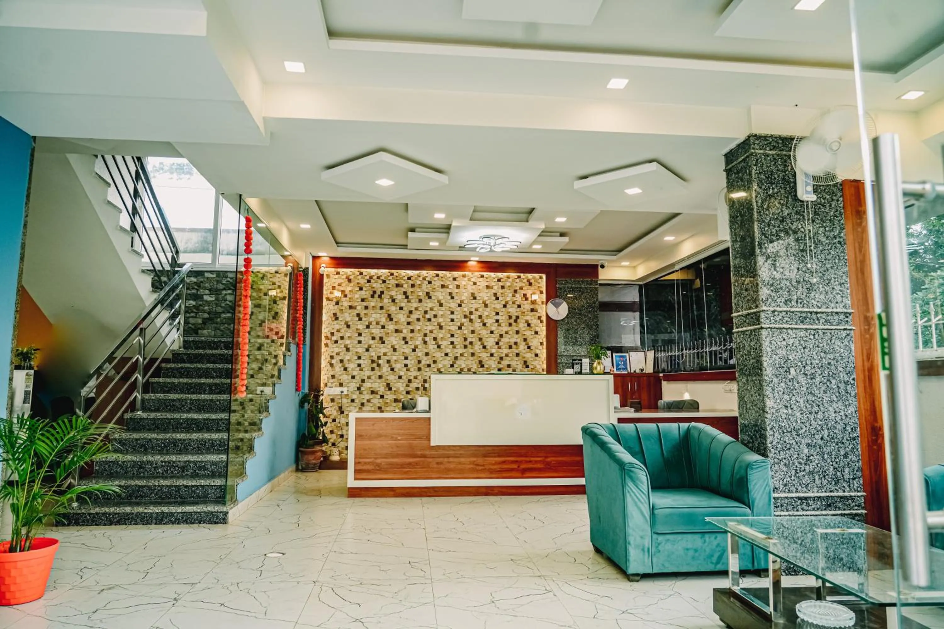 Seating area in Keerthis Royal Suites -Bangalore Airport Budget Luxury Hotel