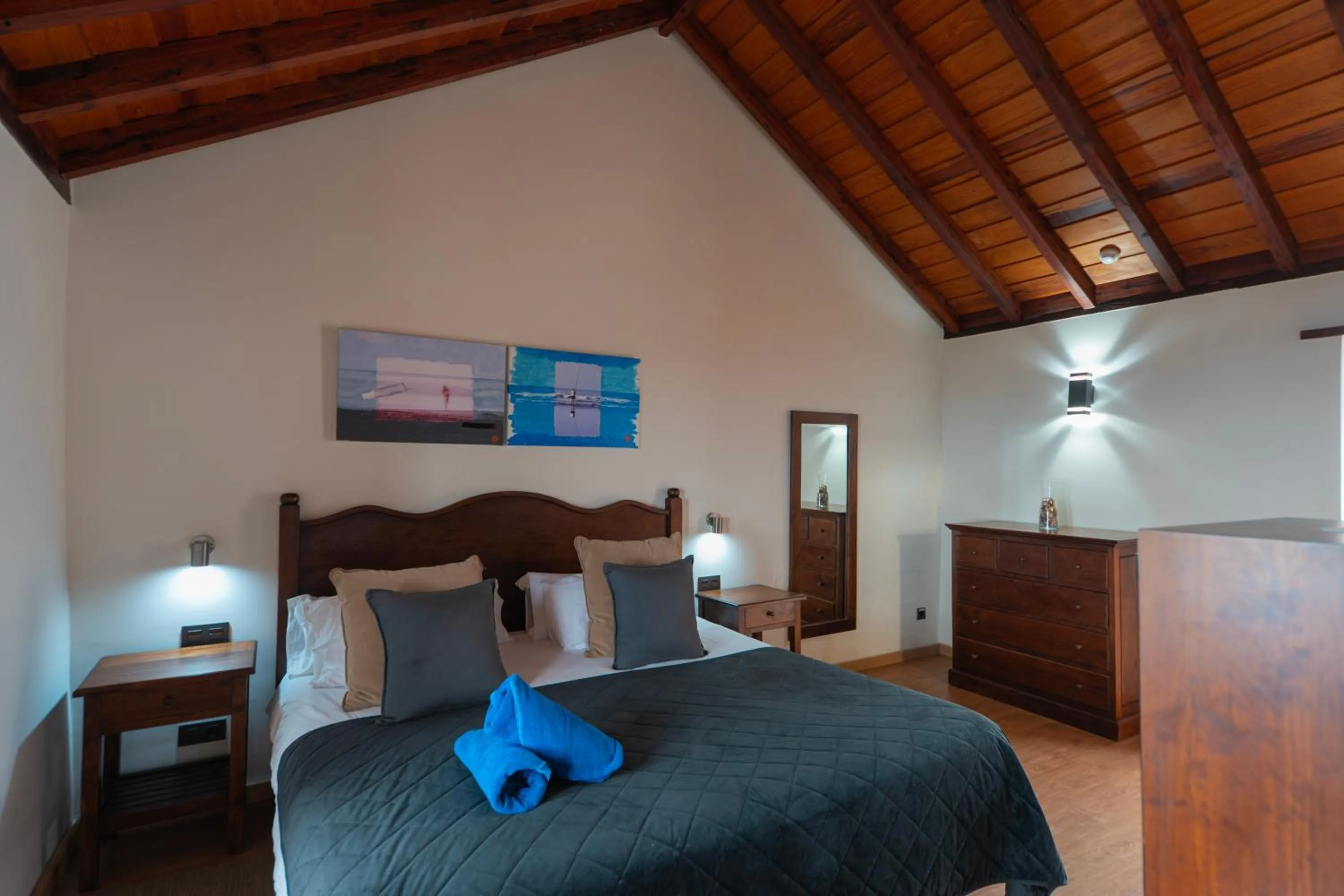 Bed in Hotel Rural Casablanca