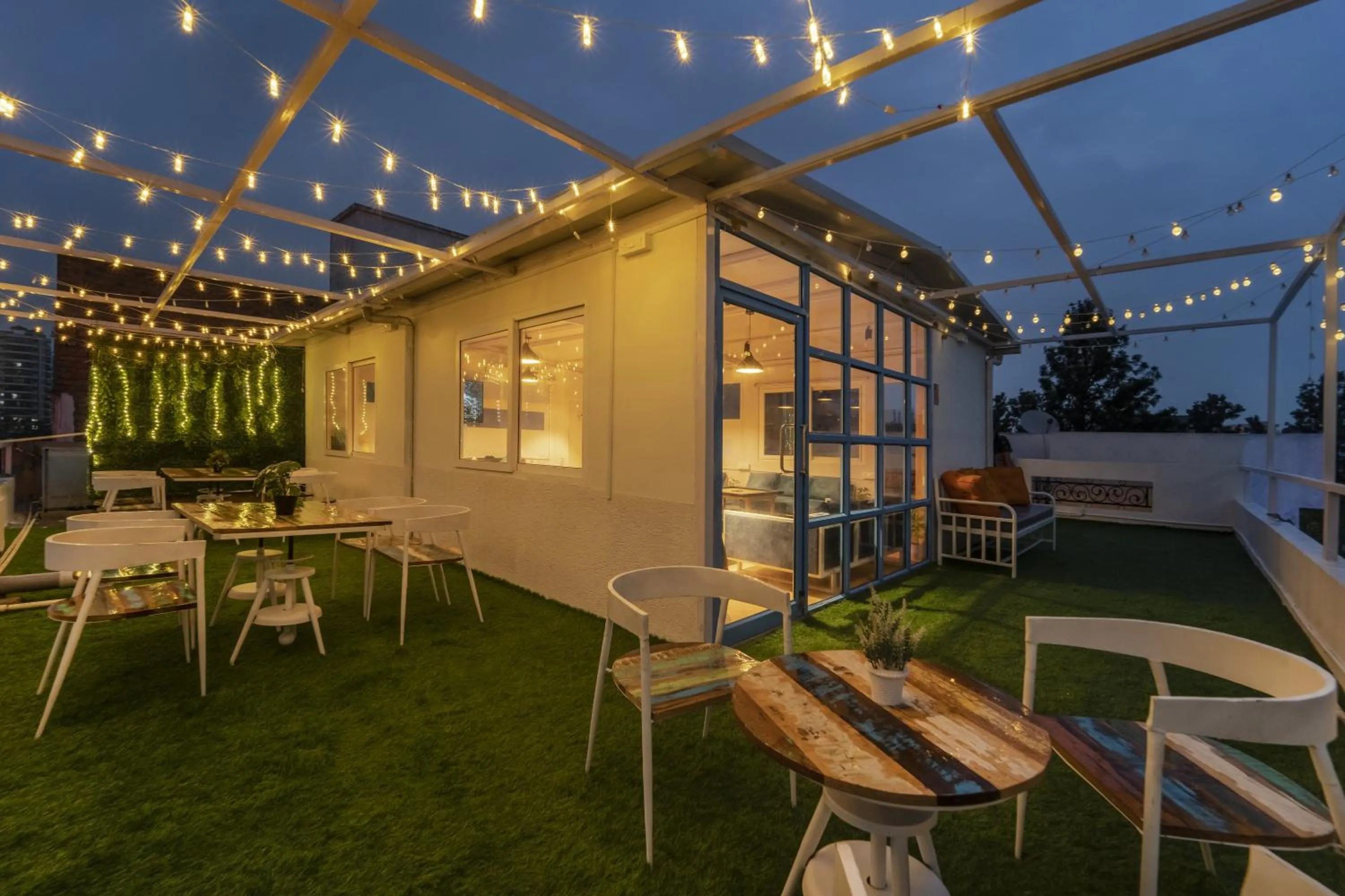 Patio in Zostel Hyderabad