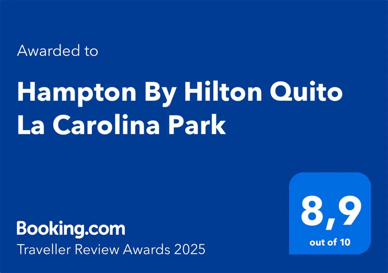 Certificate/Award in Hampton By Hilton Quito La Carolina Park