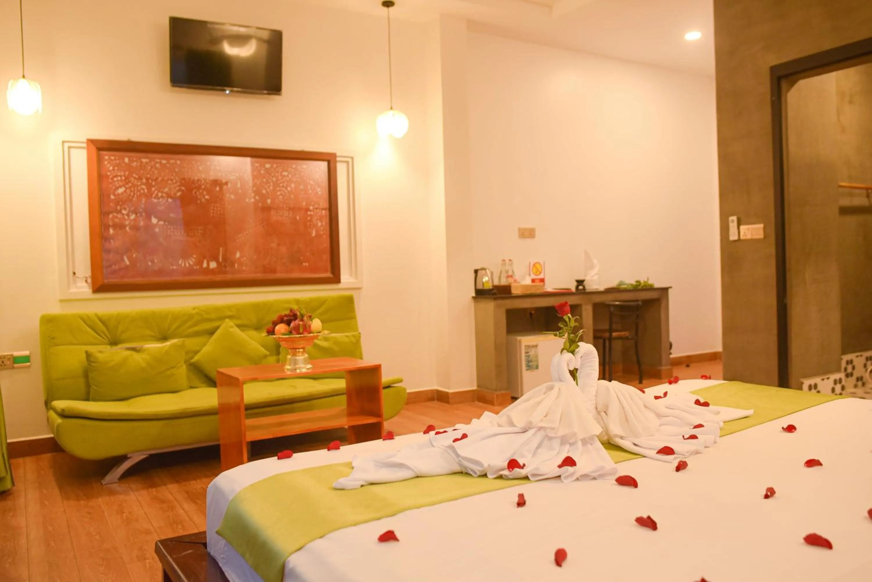 Bed in Nina Angkor Residence