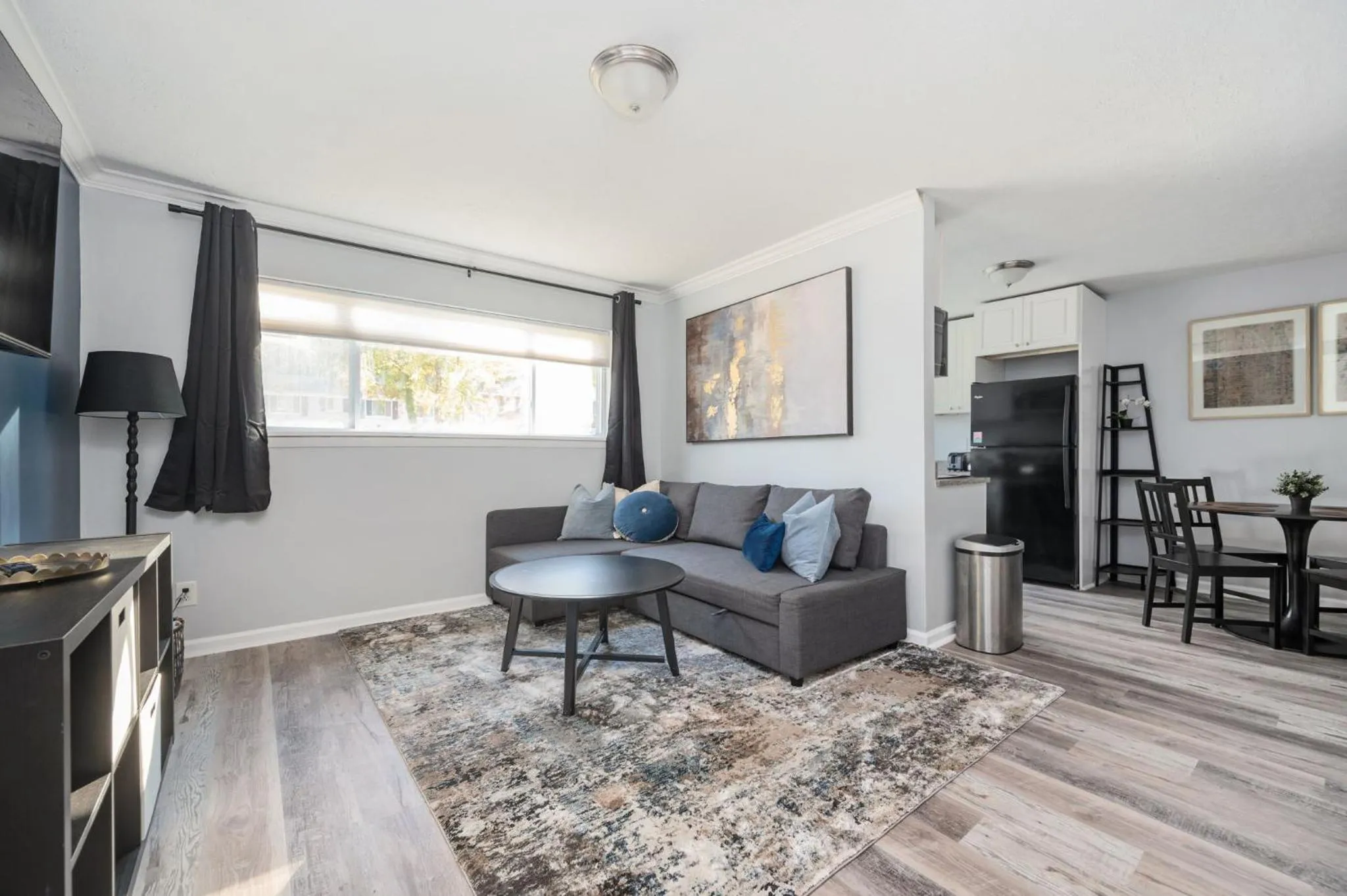 TV and multimedia in Quiet & Quaint apartment, 5 mins to airport and 15 mins to downtown