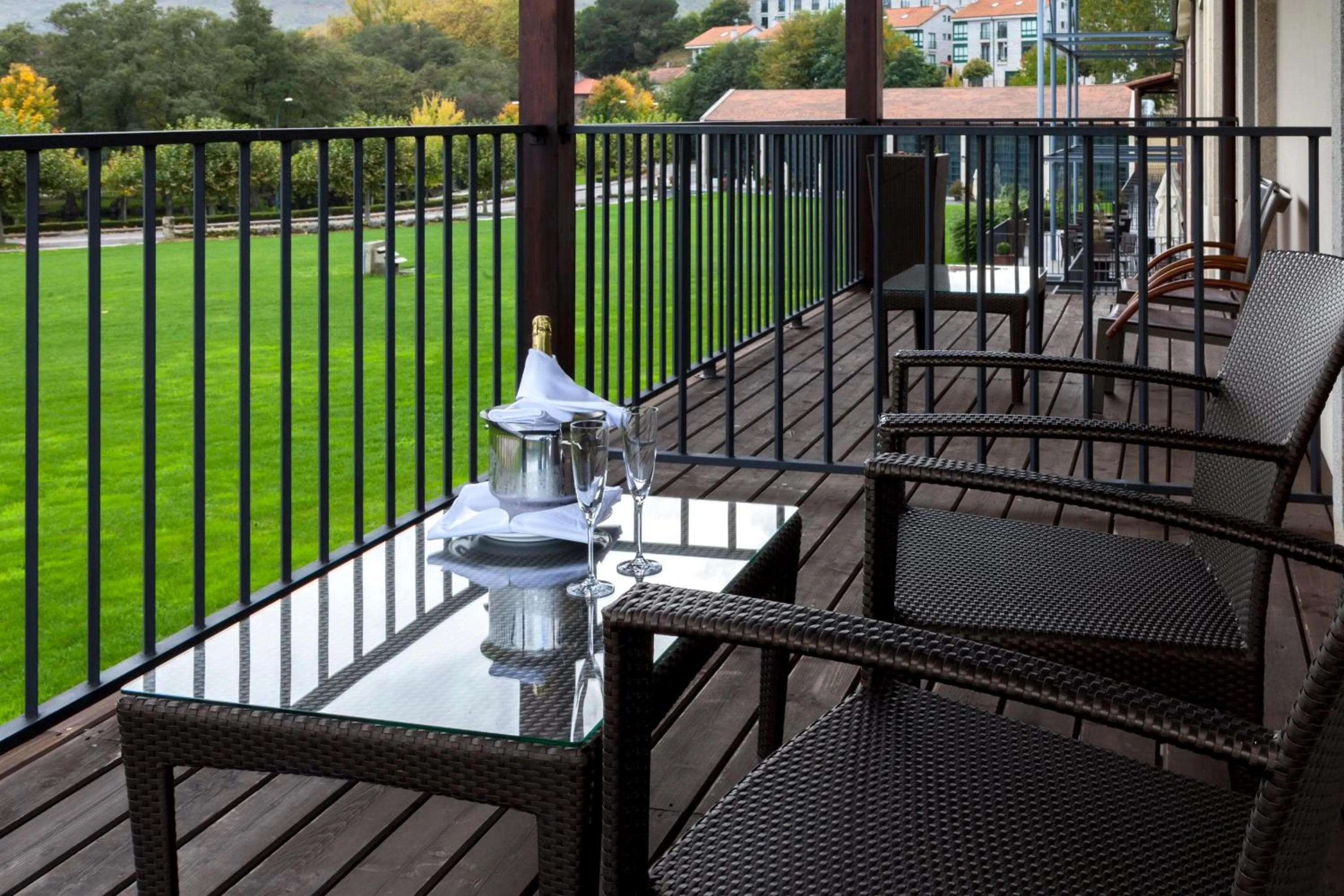 Balcony/Terrace in Eurostars Vila de Allariz Hotel Balneario