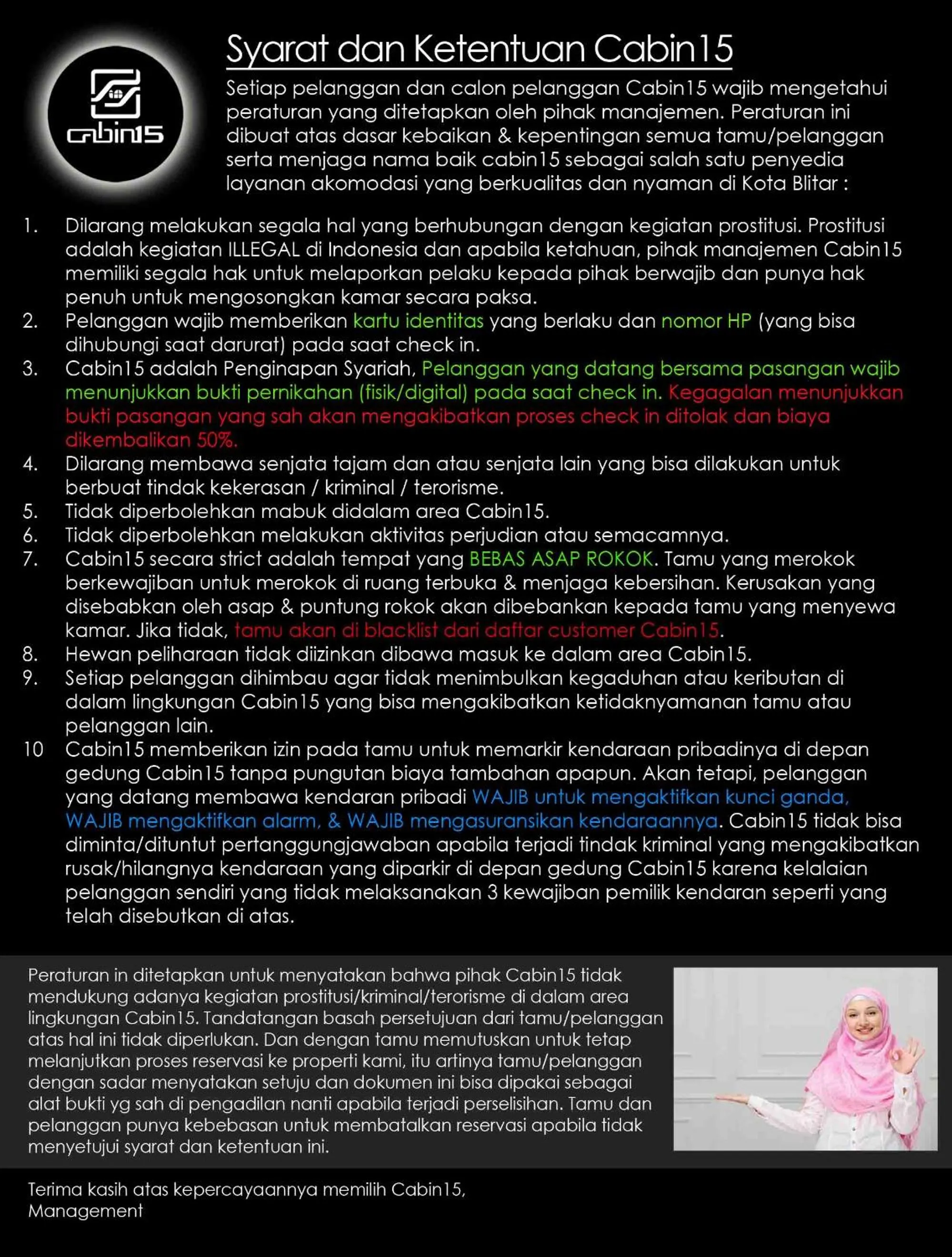 Guests in Cabin15 - Syariah