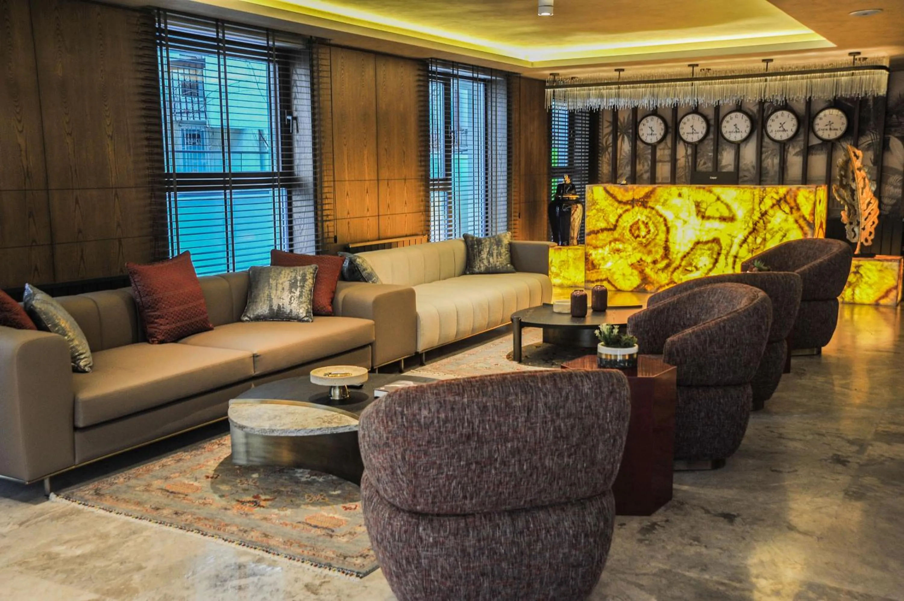 Lobby or reception in The Alpfine Hotel