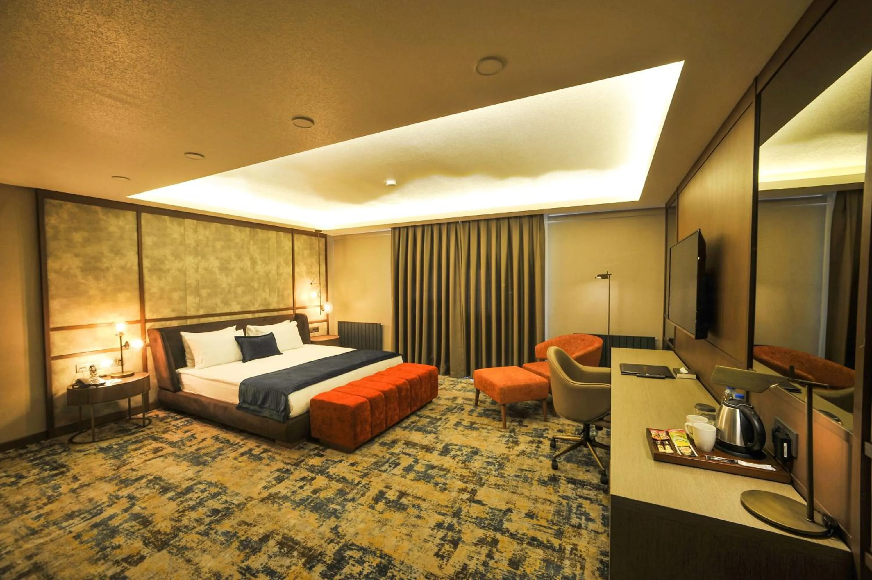 Photo of the whole room, Bed in The Alpfine Hotel