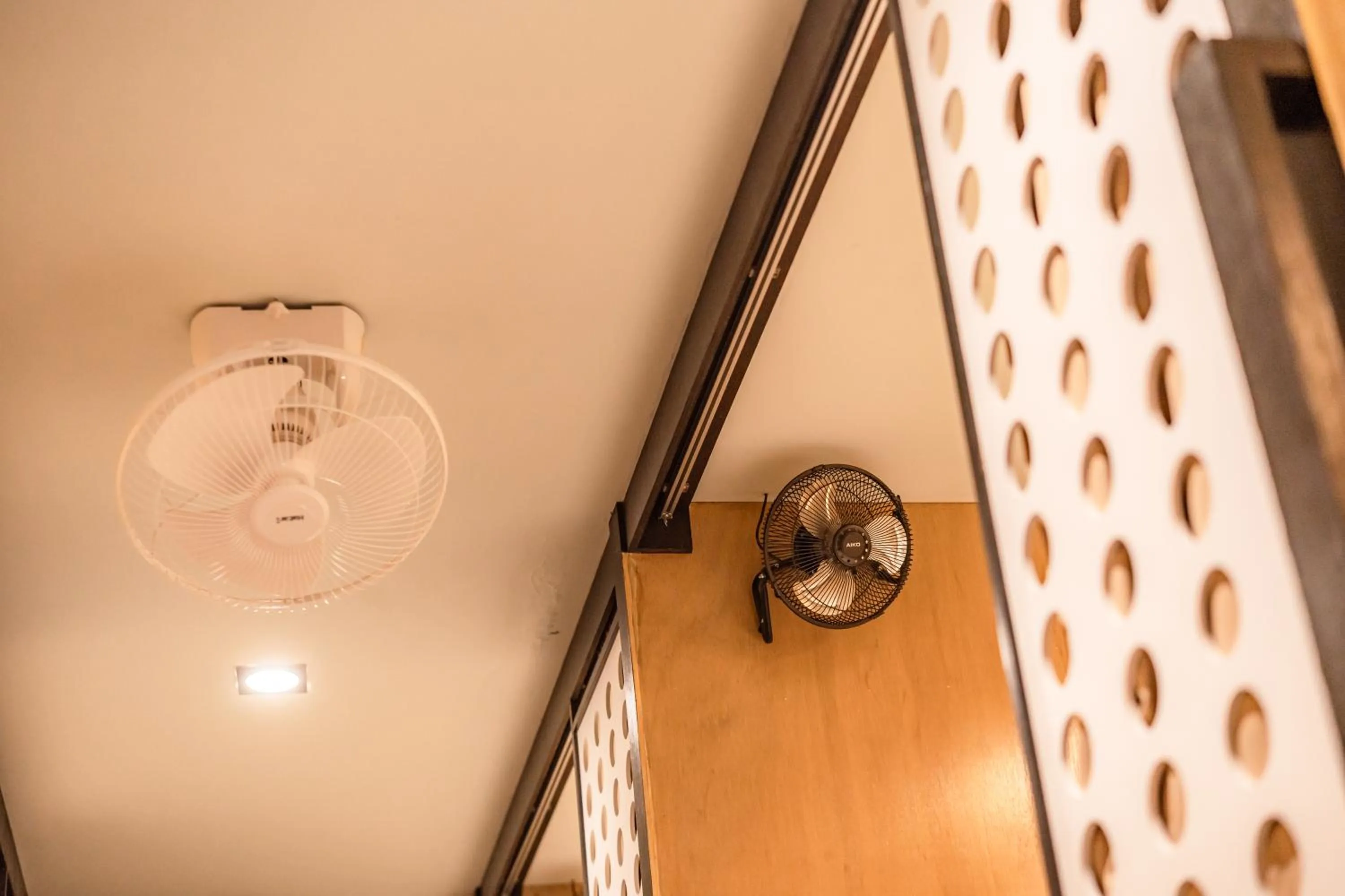 fireplace in The Dorm Hostel