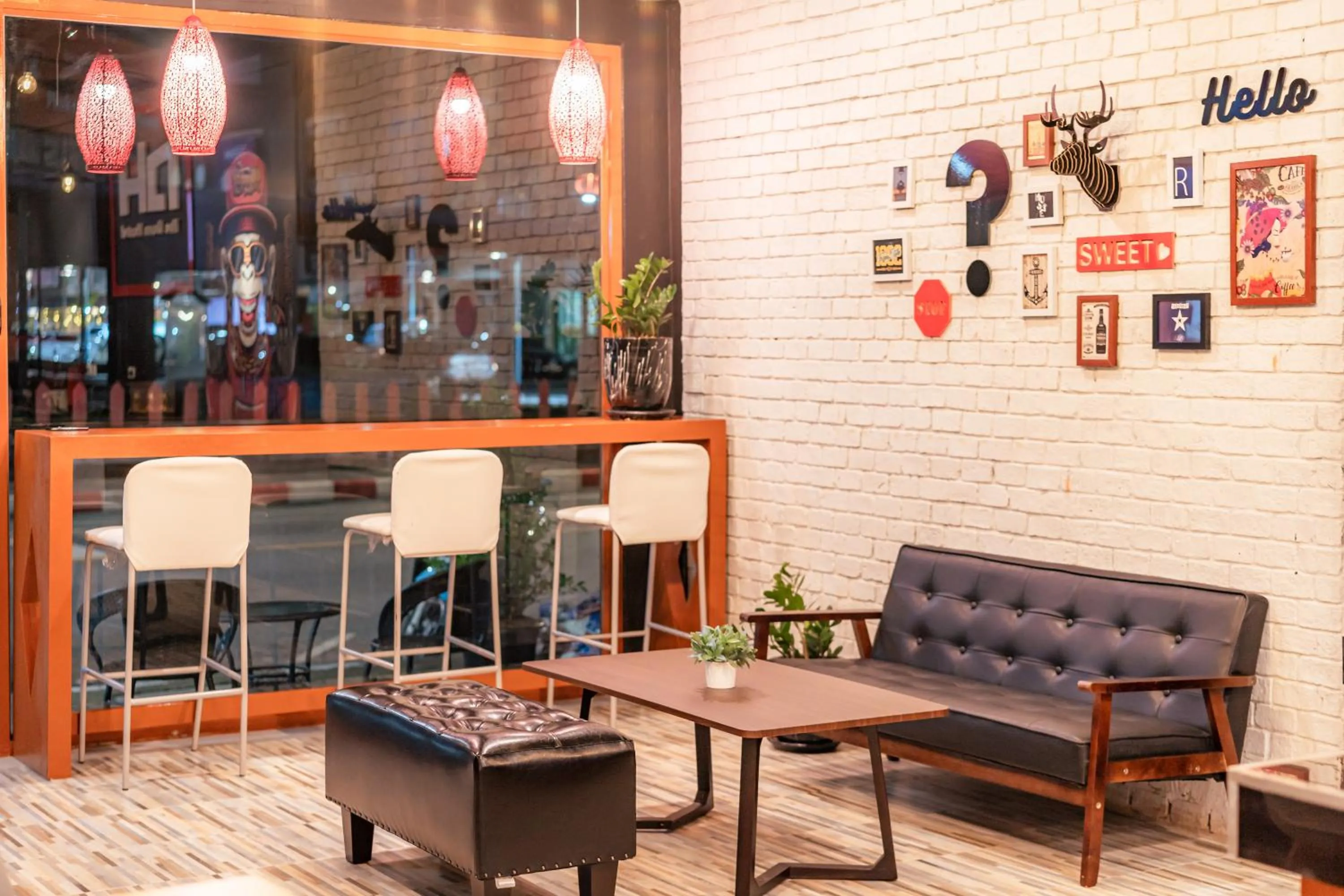 Seating area in The Dorm Hostel