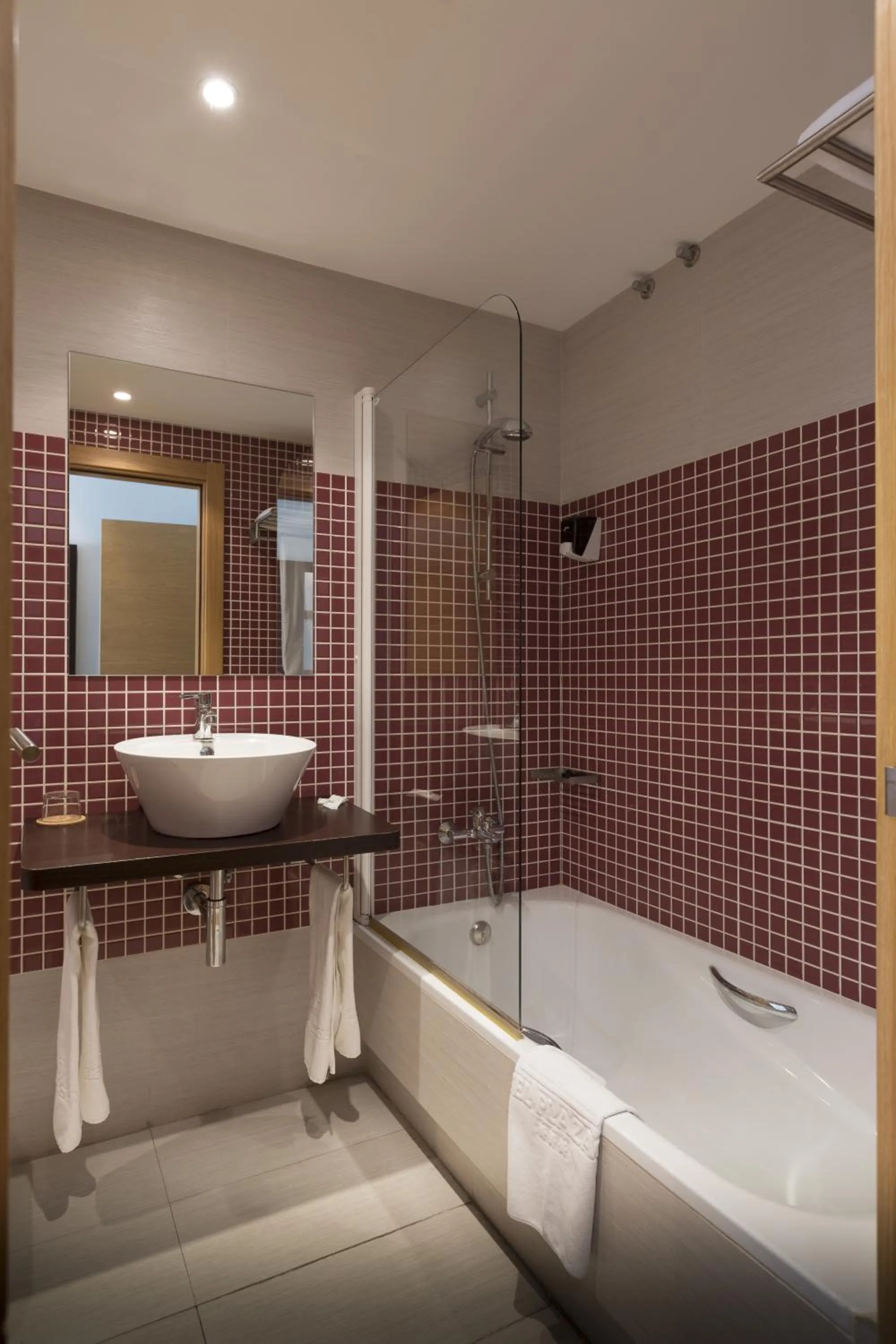 Bathroom, Bed in Hotel Plazaola