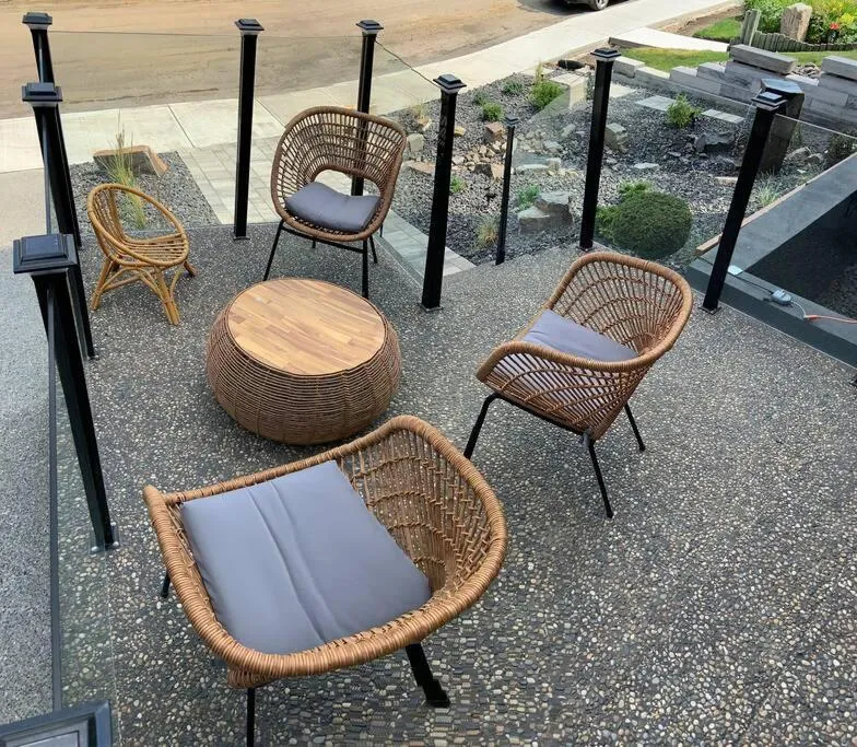 Patio in Executive Bsmt Suite, King Bed, 5 min to DT & Whyte Ave, Sleeps 6!