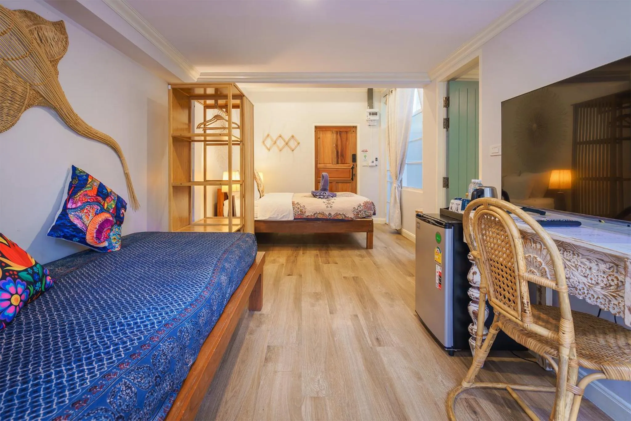 TV and multimedia, Bed in Pran At Kumuang Boutique House