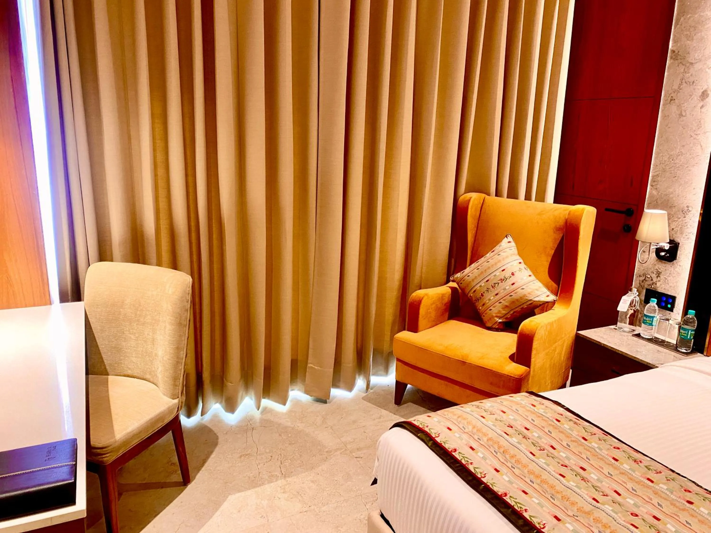 View (from property/room), Bed in Regenta Place Chandigarh Mohali