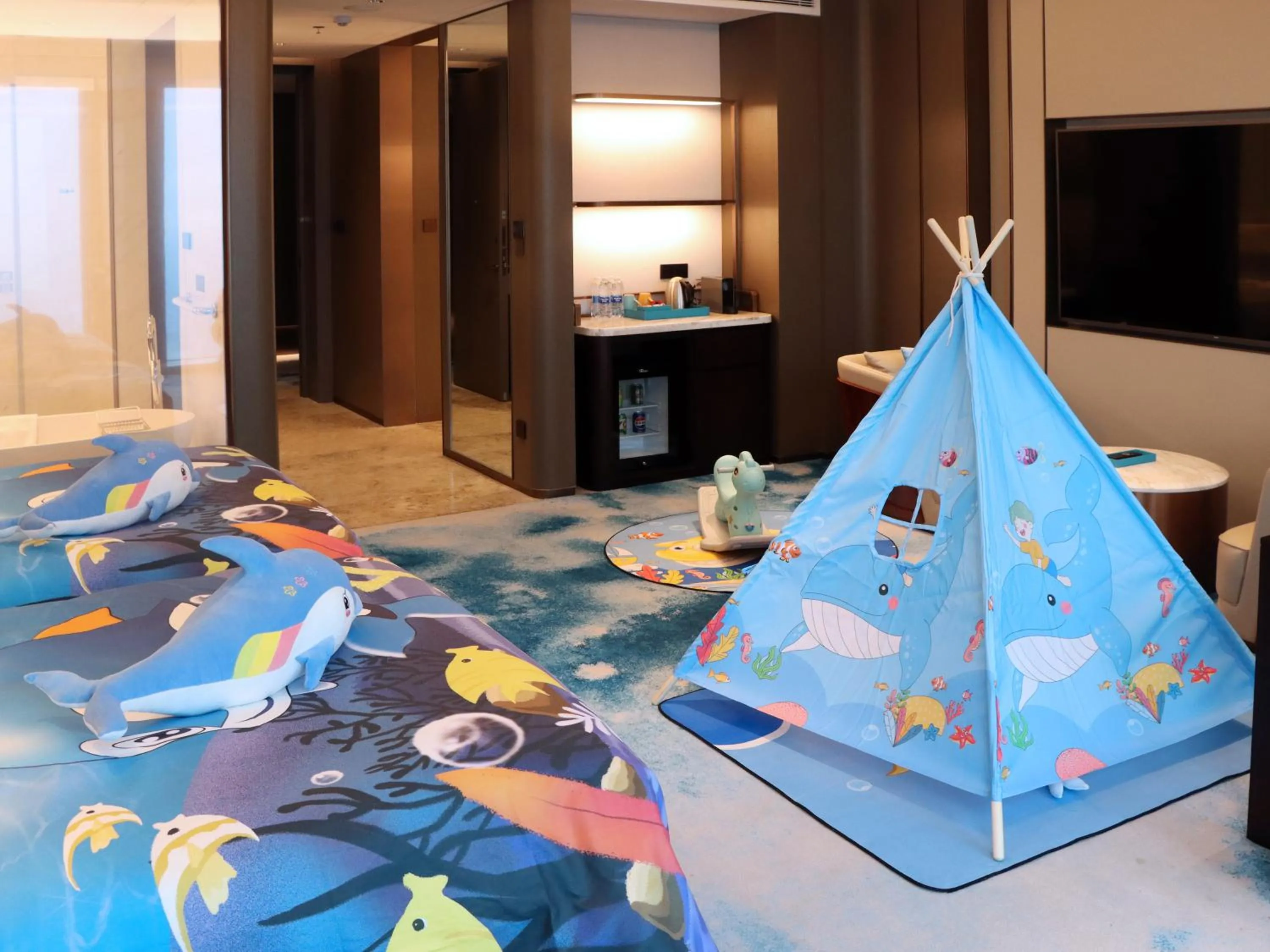 Bed in Wyndham Grand Zaozhuang