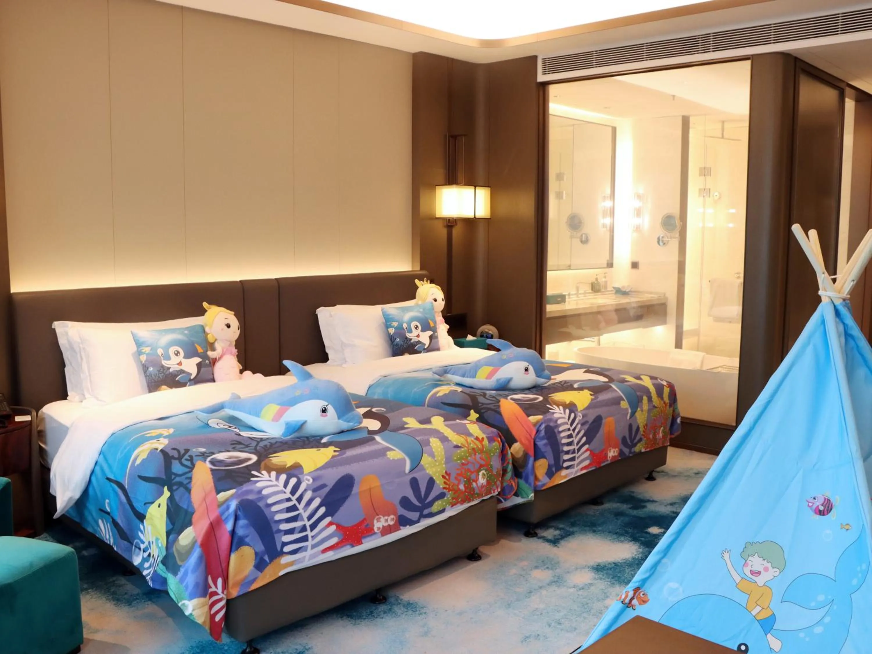 Bed in Wyndham Grand Zaozhuang