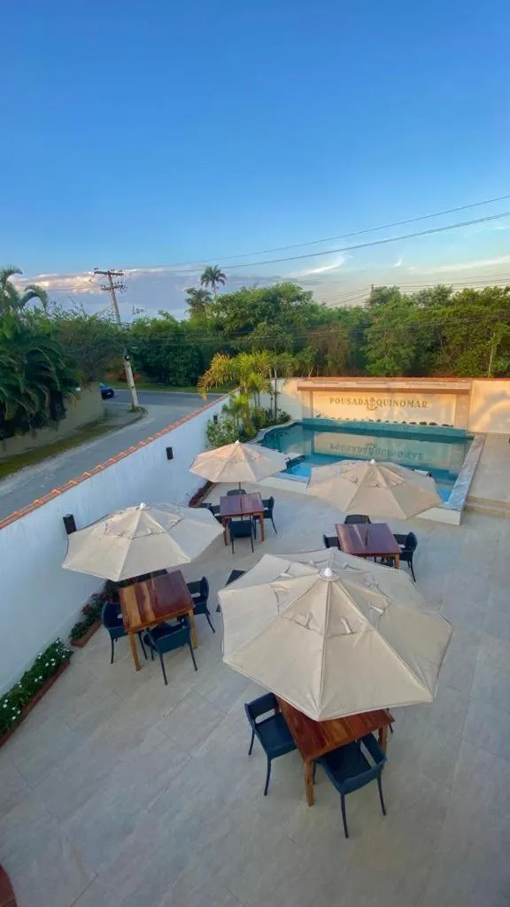 Pool view in Pousada Aquino Mar