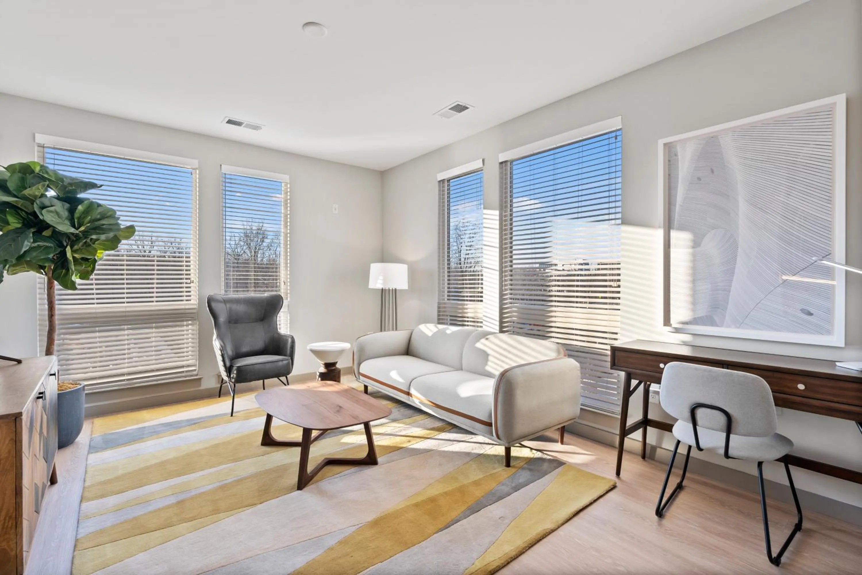 Living room in WhyHotel by Placemakr, Columbia