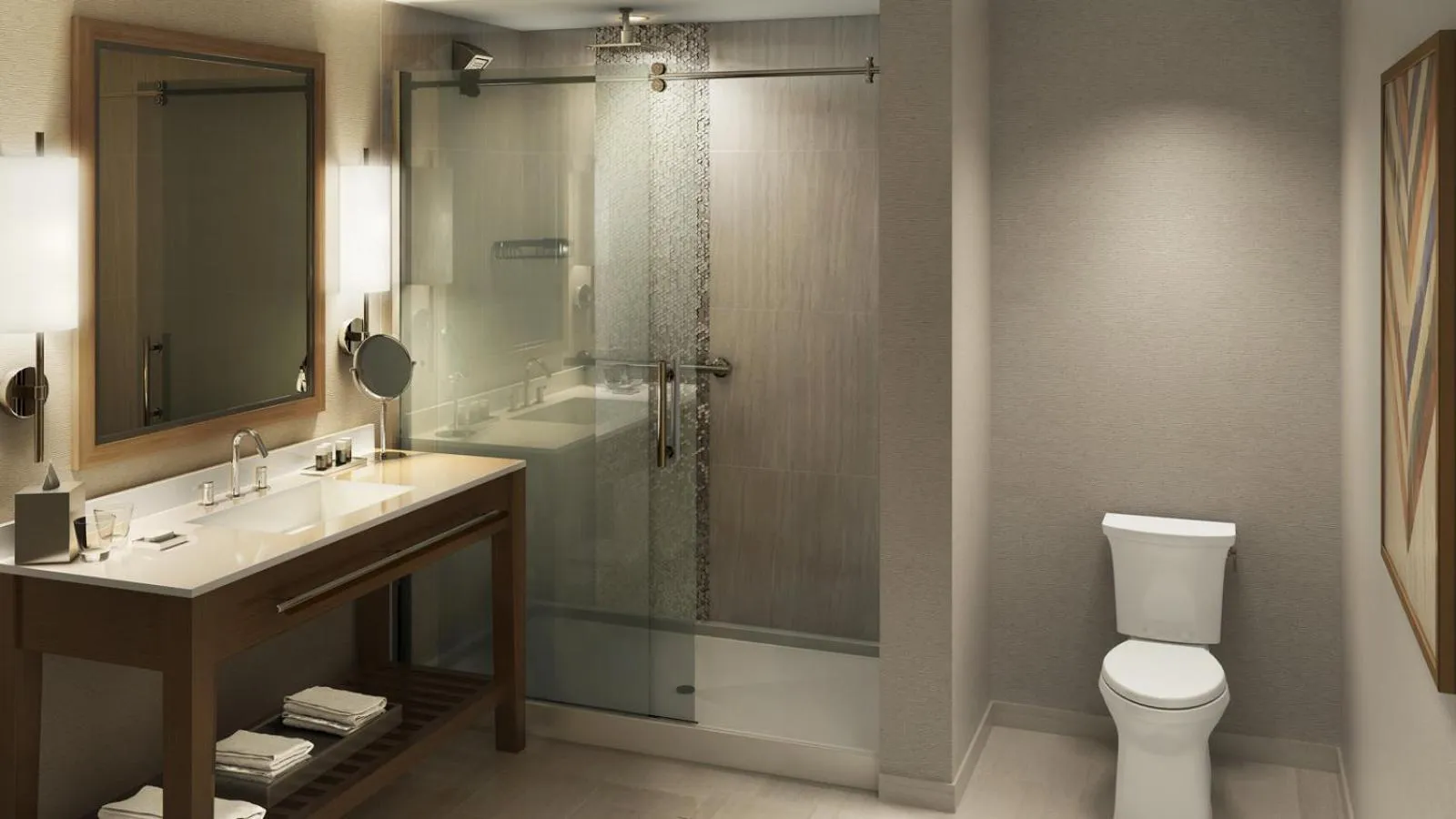 Bathroom in Harrah's Cherokee, A Caesars Destination