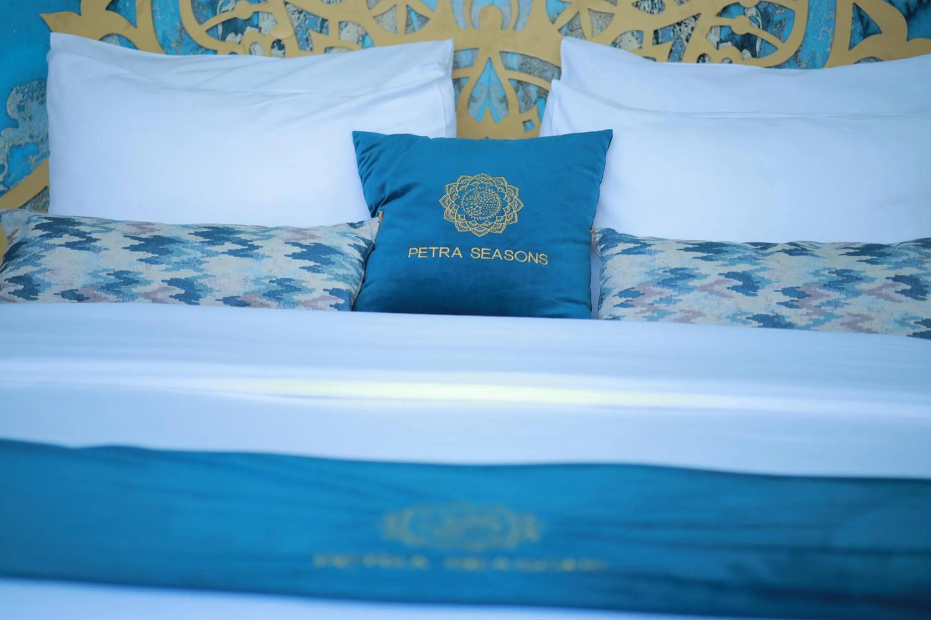 Decorative detail, Bed in Petra Seasons luxury Resort