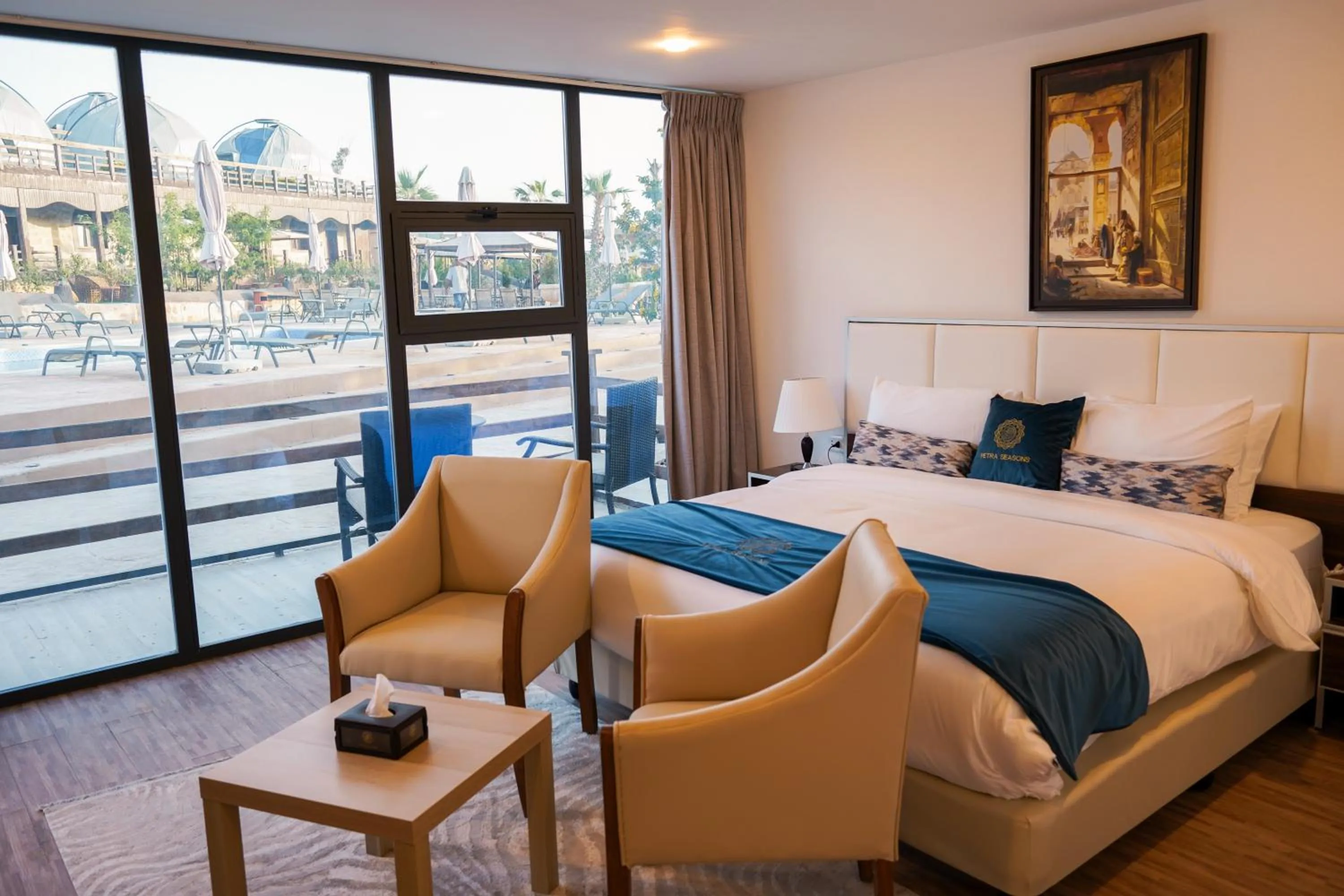 View (from property/room), Bed in Petra Seasons luxury Resort