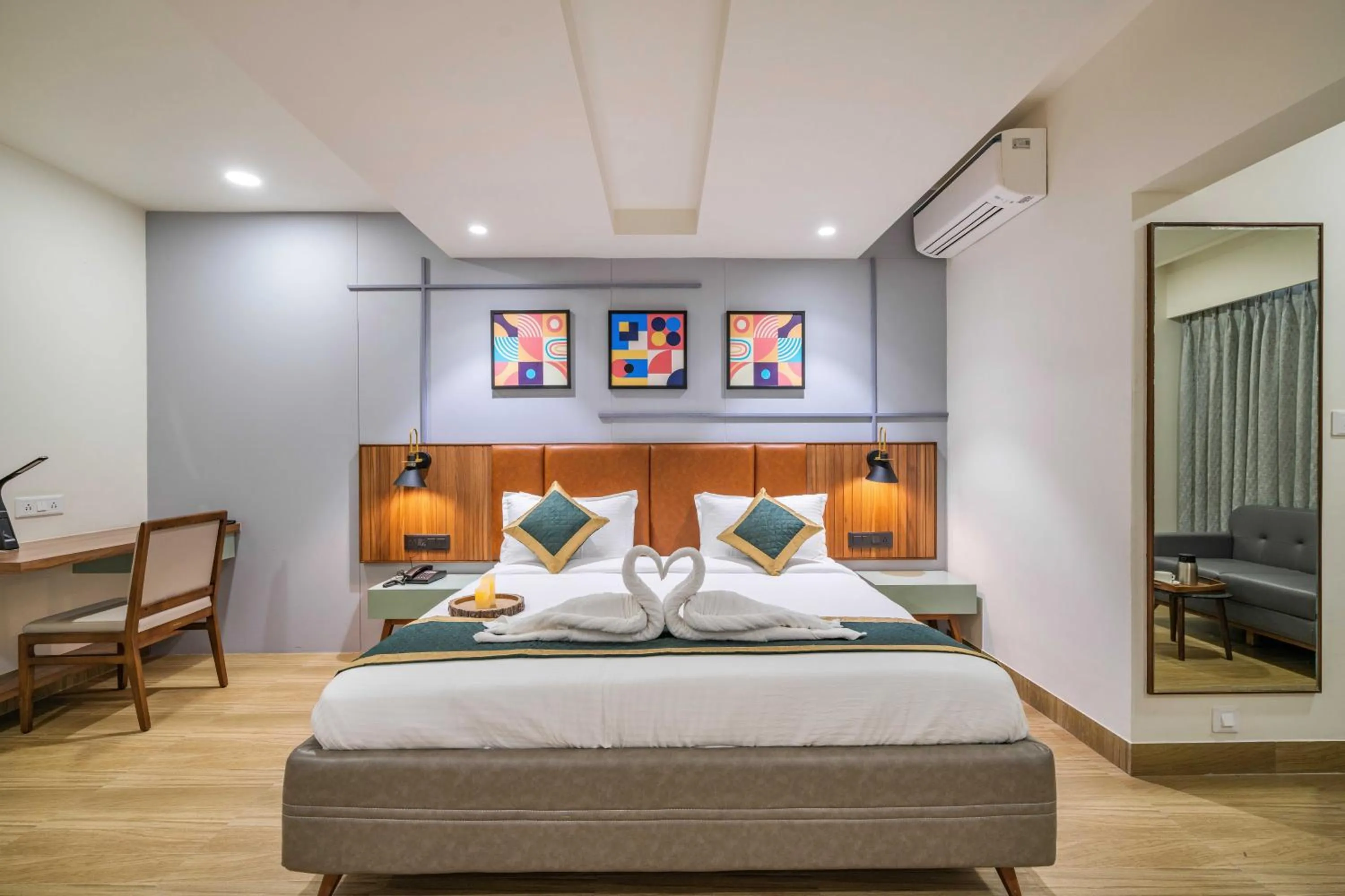 Bed in The Lemon Grass Hotel