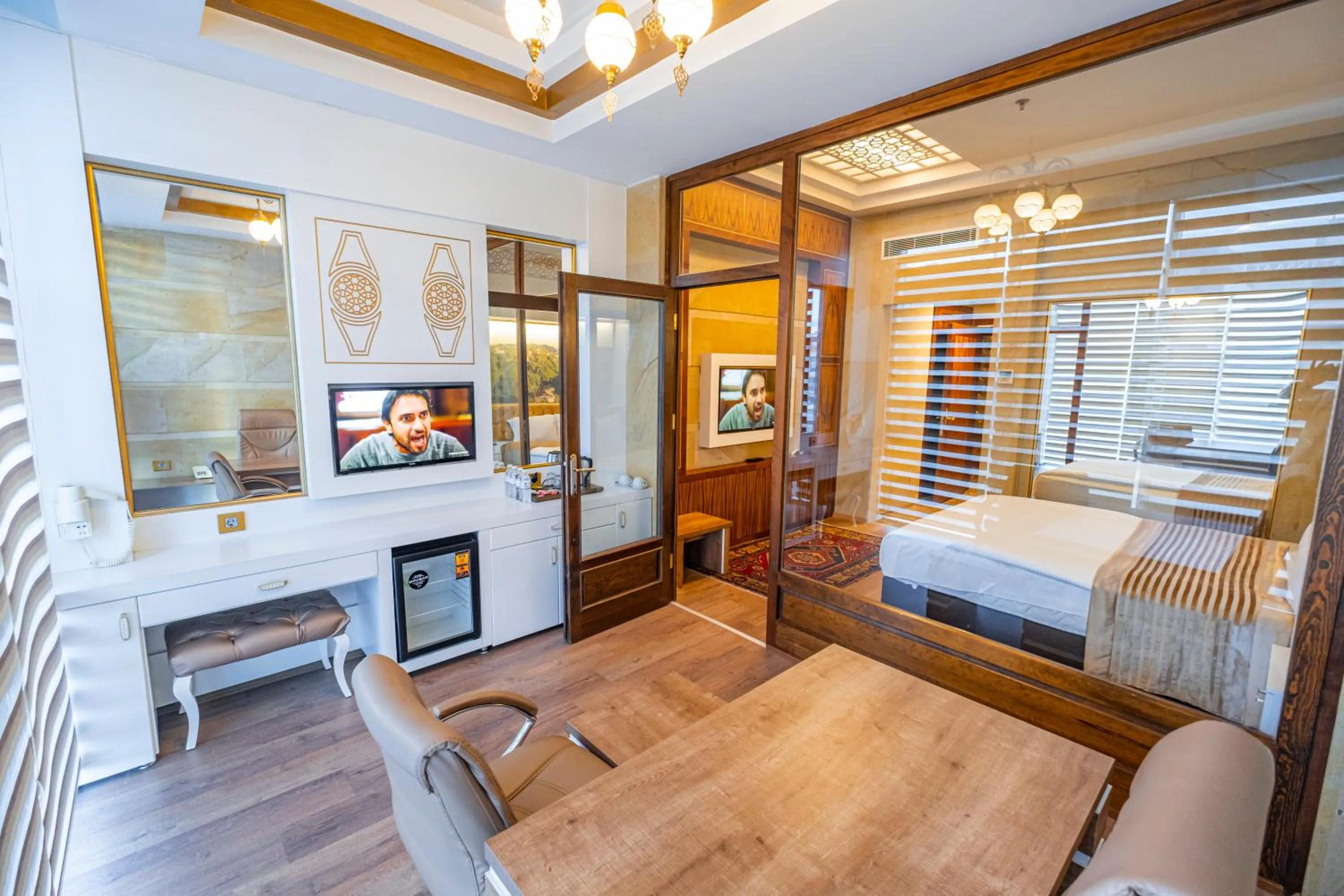 Bed in GHERDAN GOLD OTEL