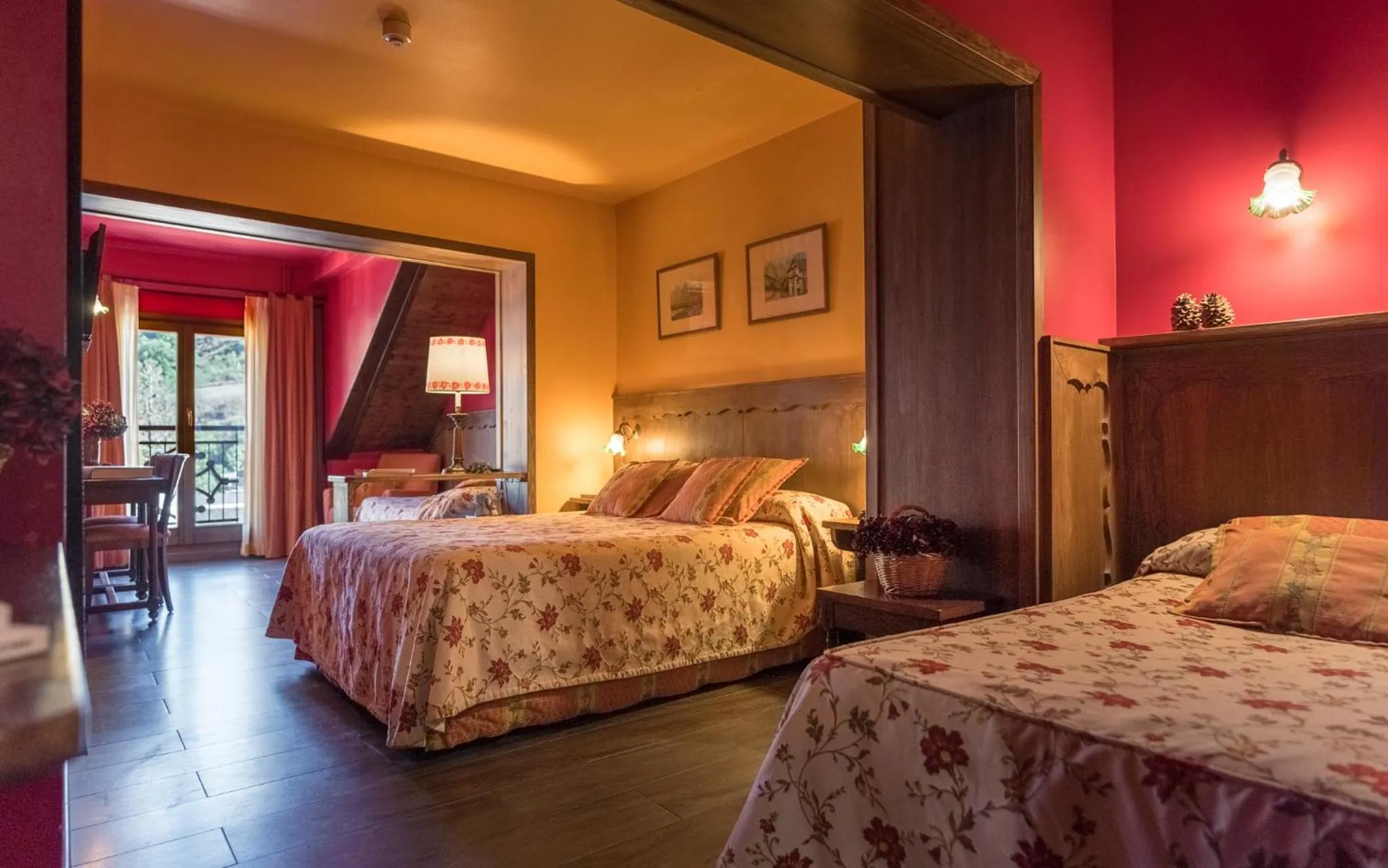 Bed in Hotel Aran La Abuela