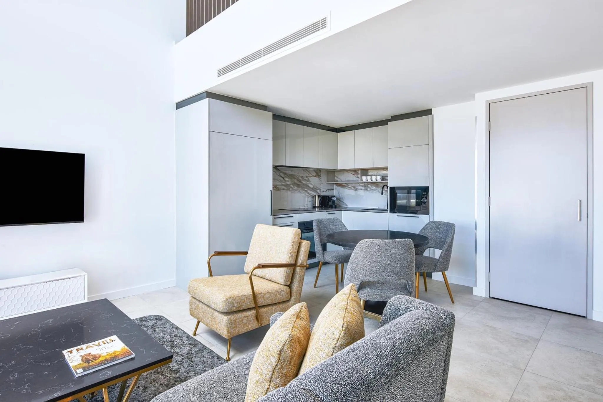 Living room in Meriton Suites Canberra