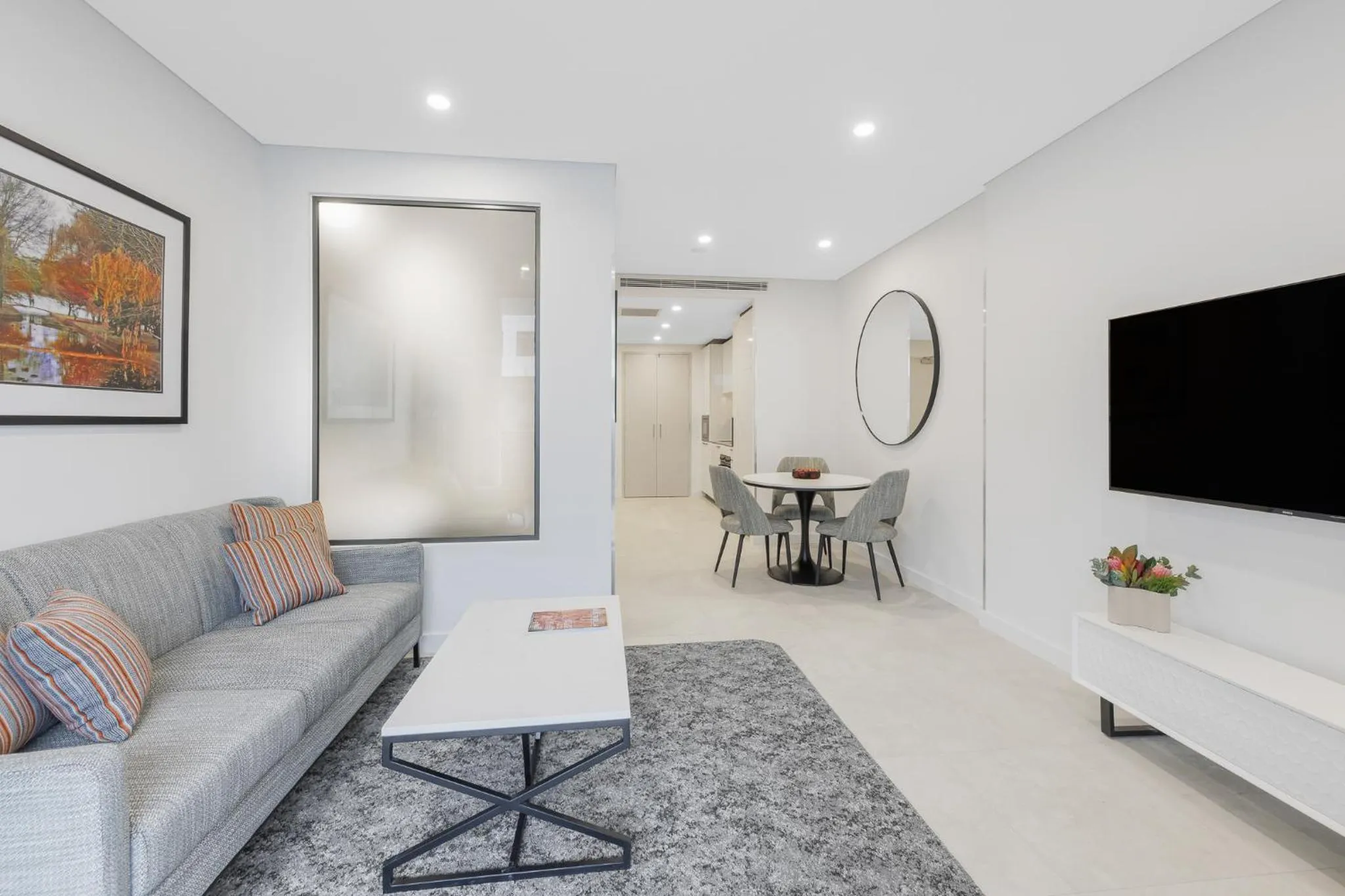 Living room in Meriton Suites Canberra