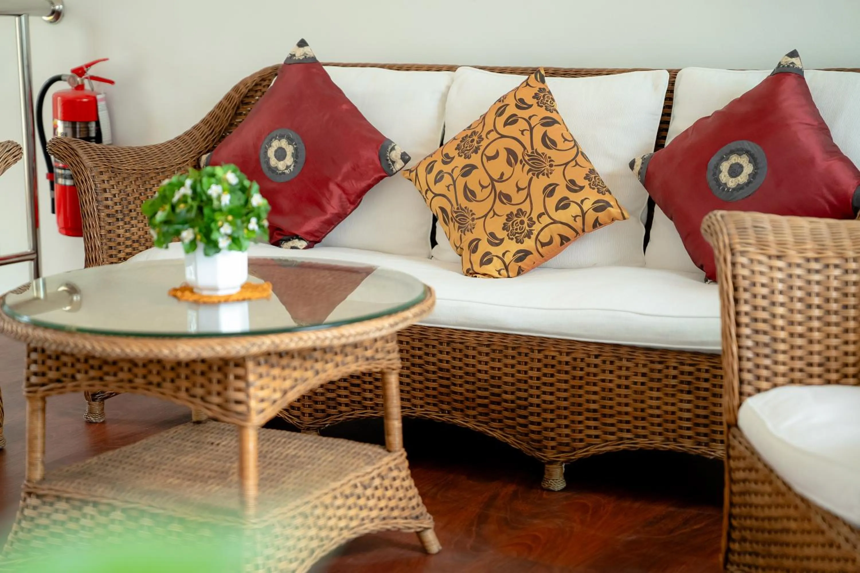 Bed in ฺBaan Waru seaview villa