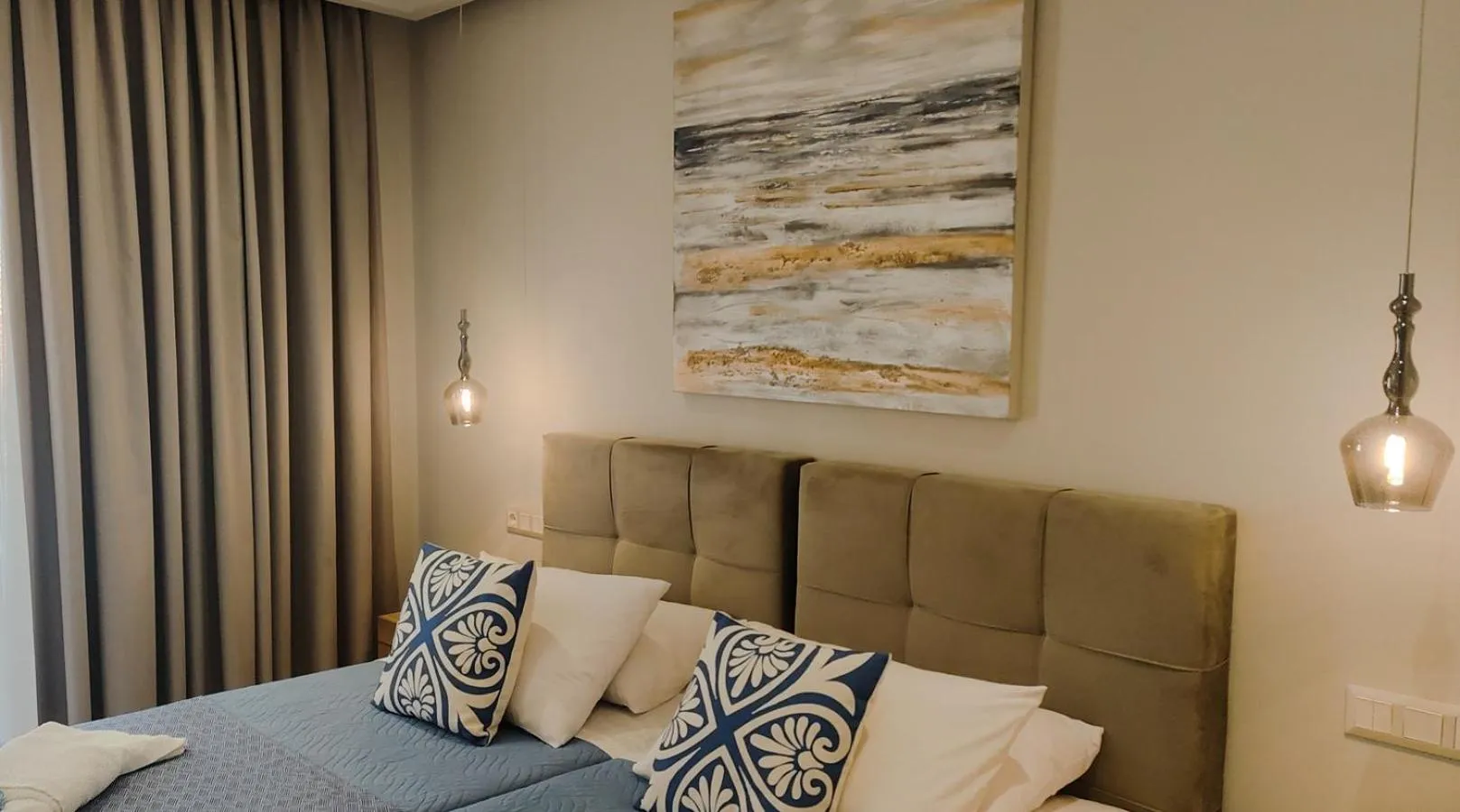 Bedroom, Bed in Pelagia Apartment by Kormaris