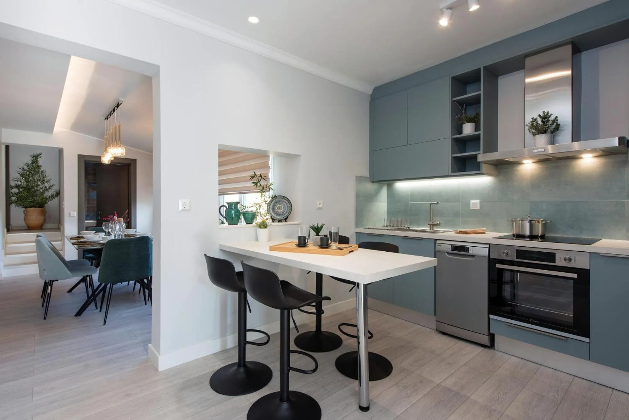 Kitchen or kitchenette in Pelagia Apartment by Kormaris