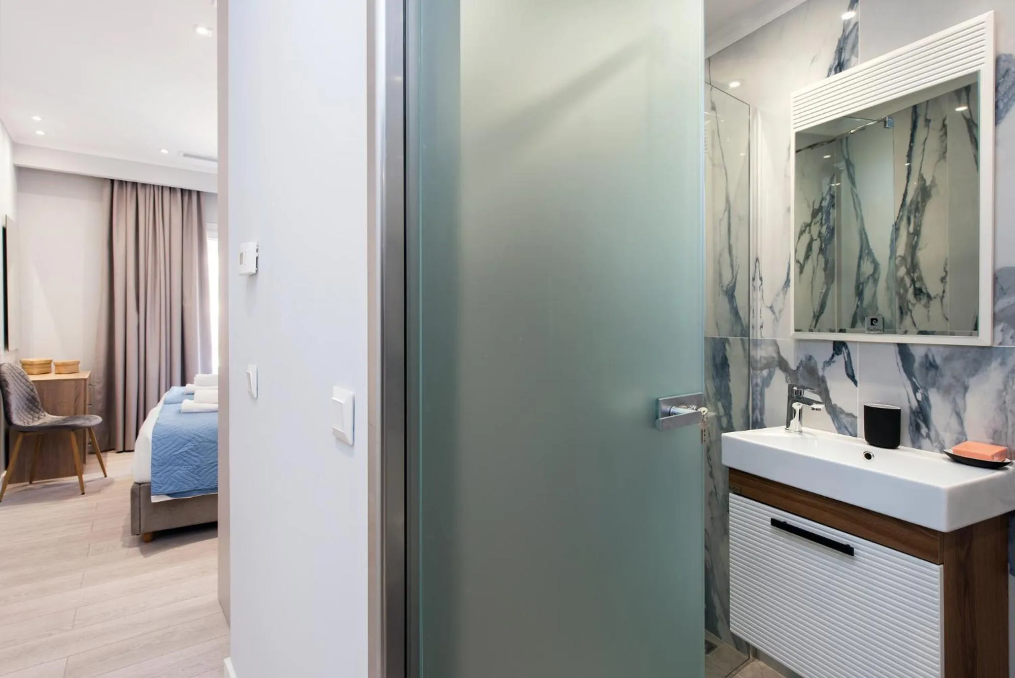 Photo of the whole room, Bed in Pelagia Apartment by Kormaris