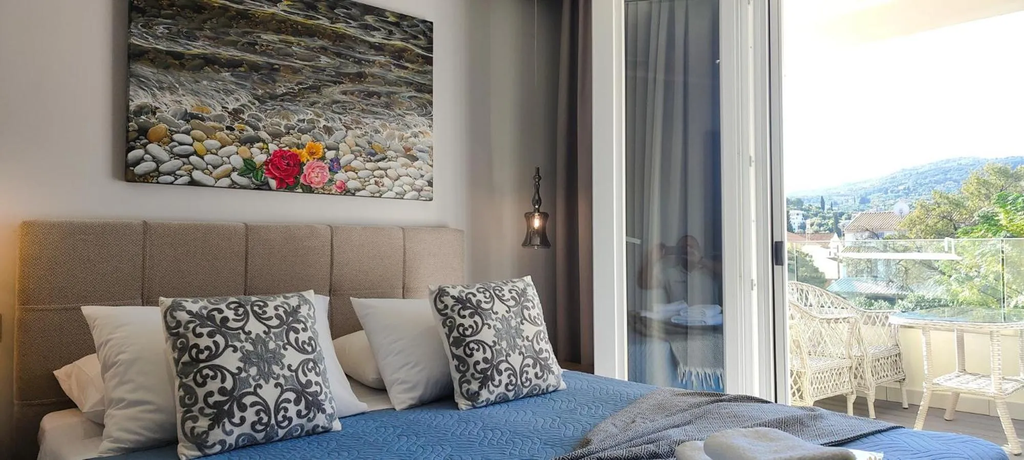 Bedroom, Bed in Pelagia Apartment by Kormaris