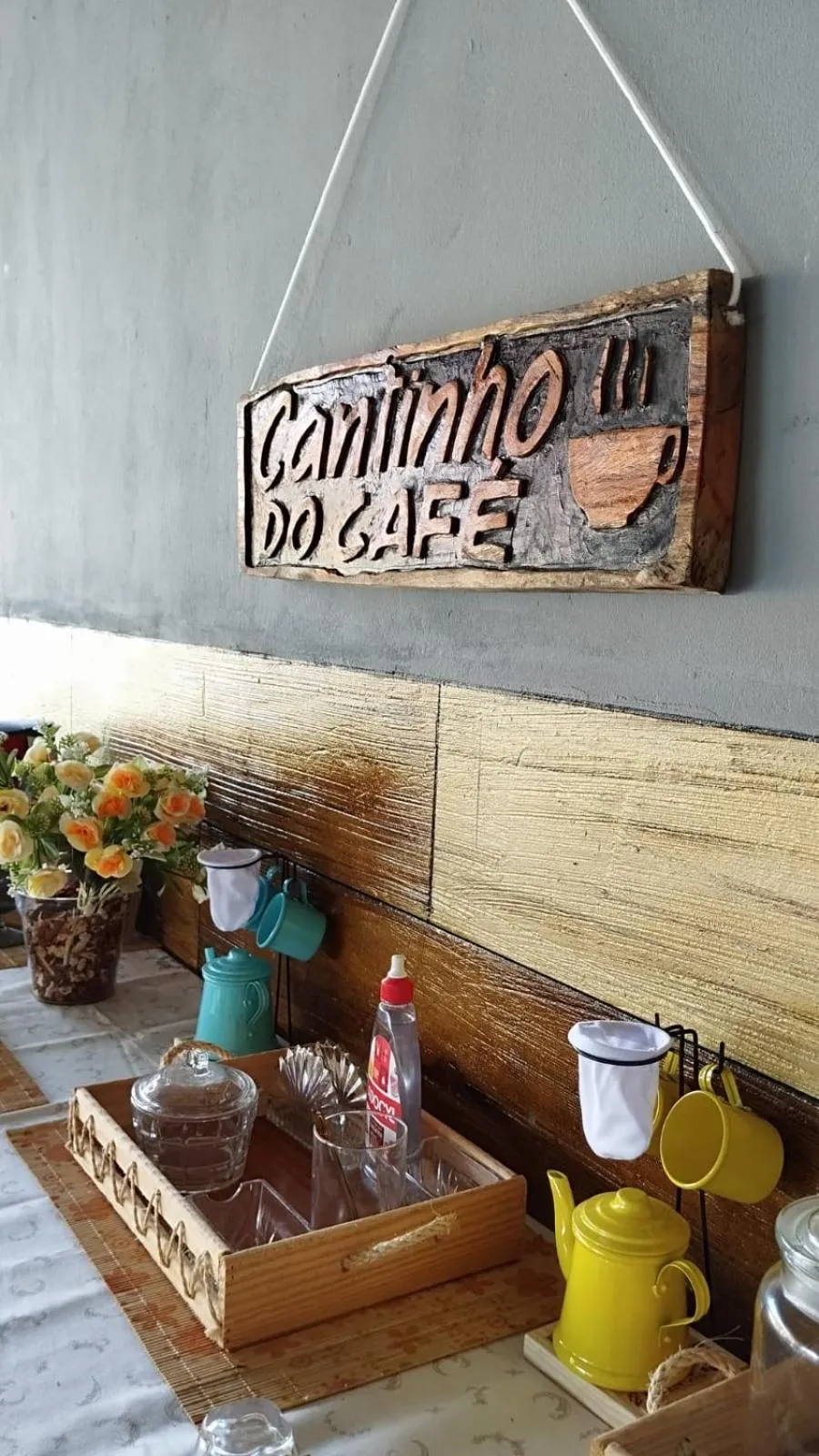 Food and drinks in Chalés Passagem do Canto