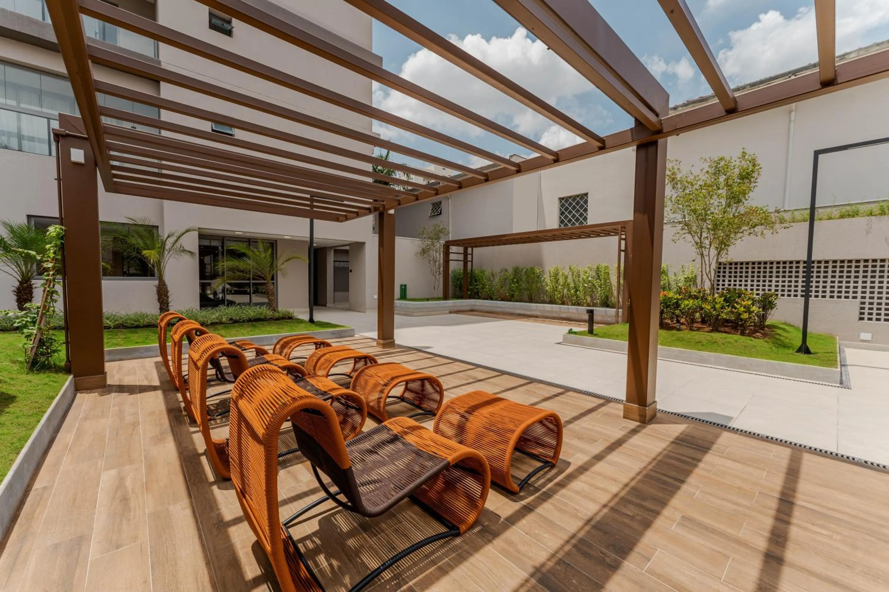 sunbed in Apartamentos Studio Allure Moema - Com café da manhã e Valet opcional, Recepção 24 horas