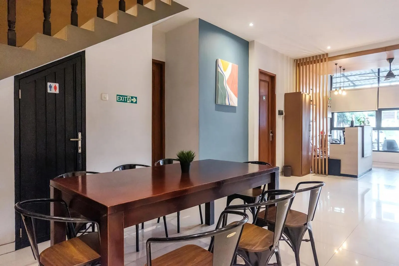 Dining area in Mono Coliving Kencana, Surabaya