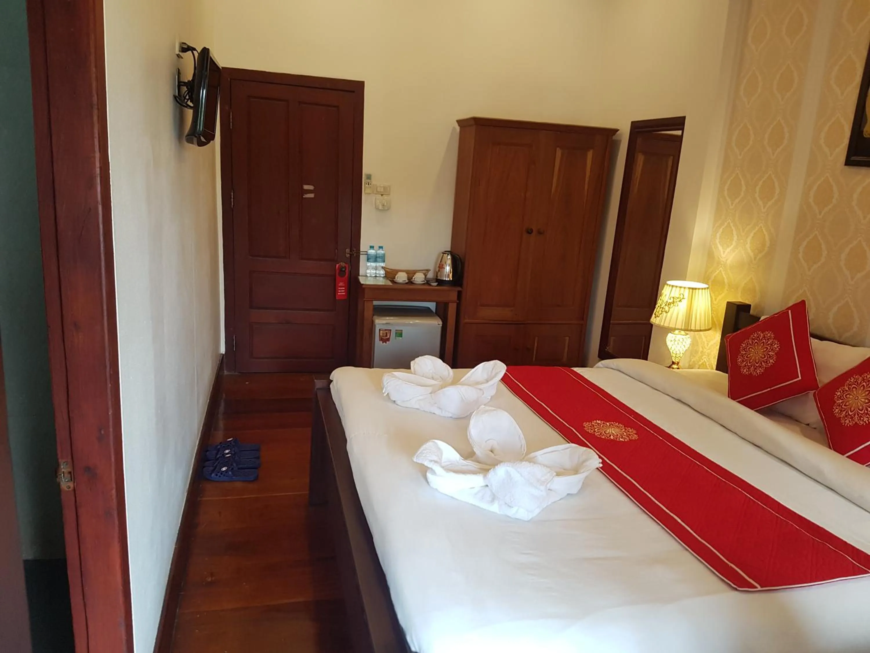 Bed in Luang Prabang Pangkham Lodge