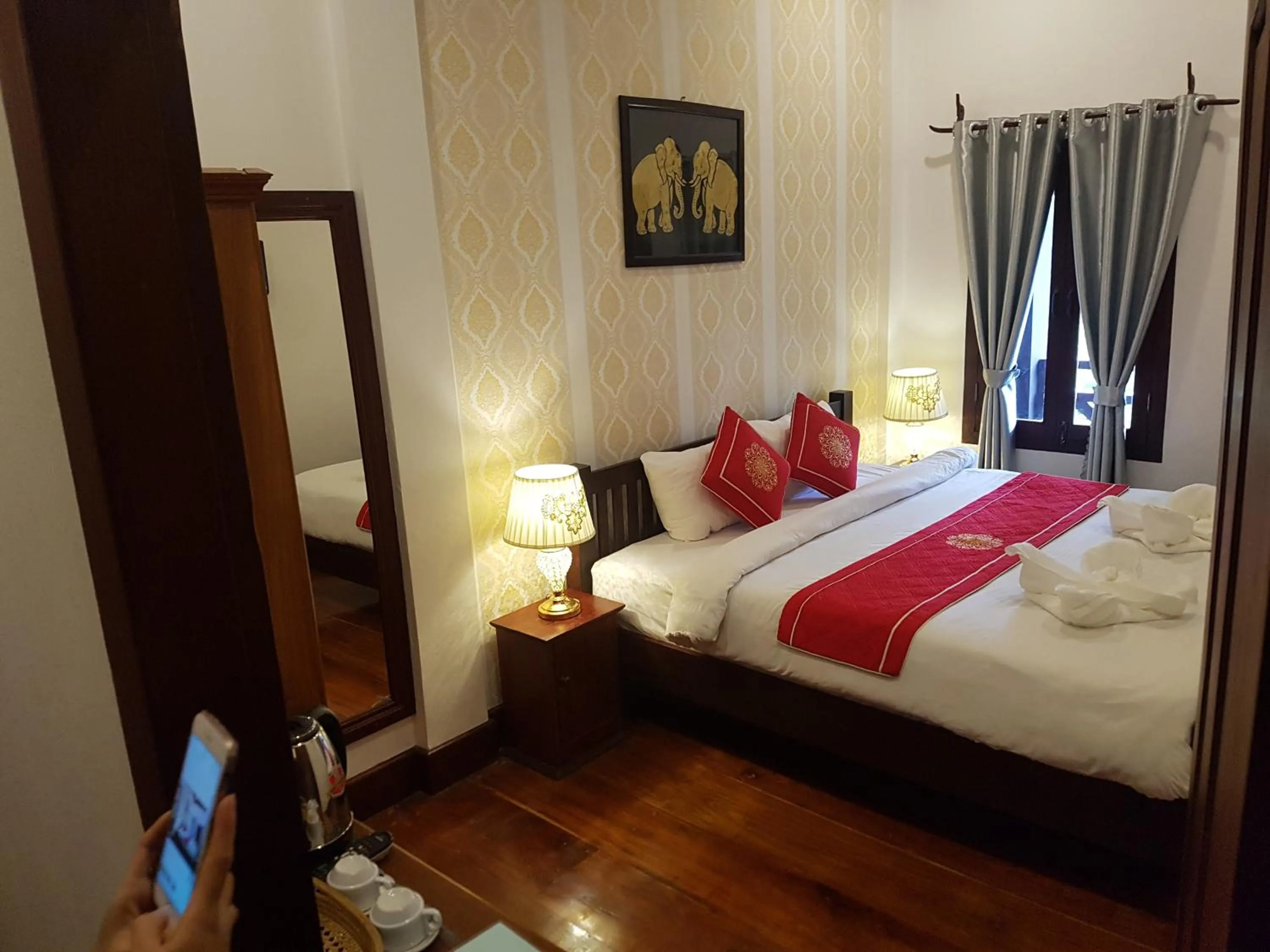 Bed in Luang Prabang Pangkham Lodge