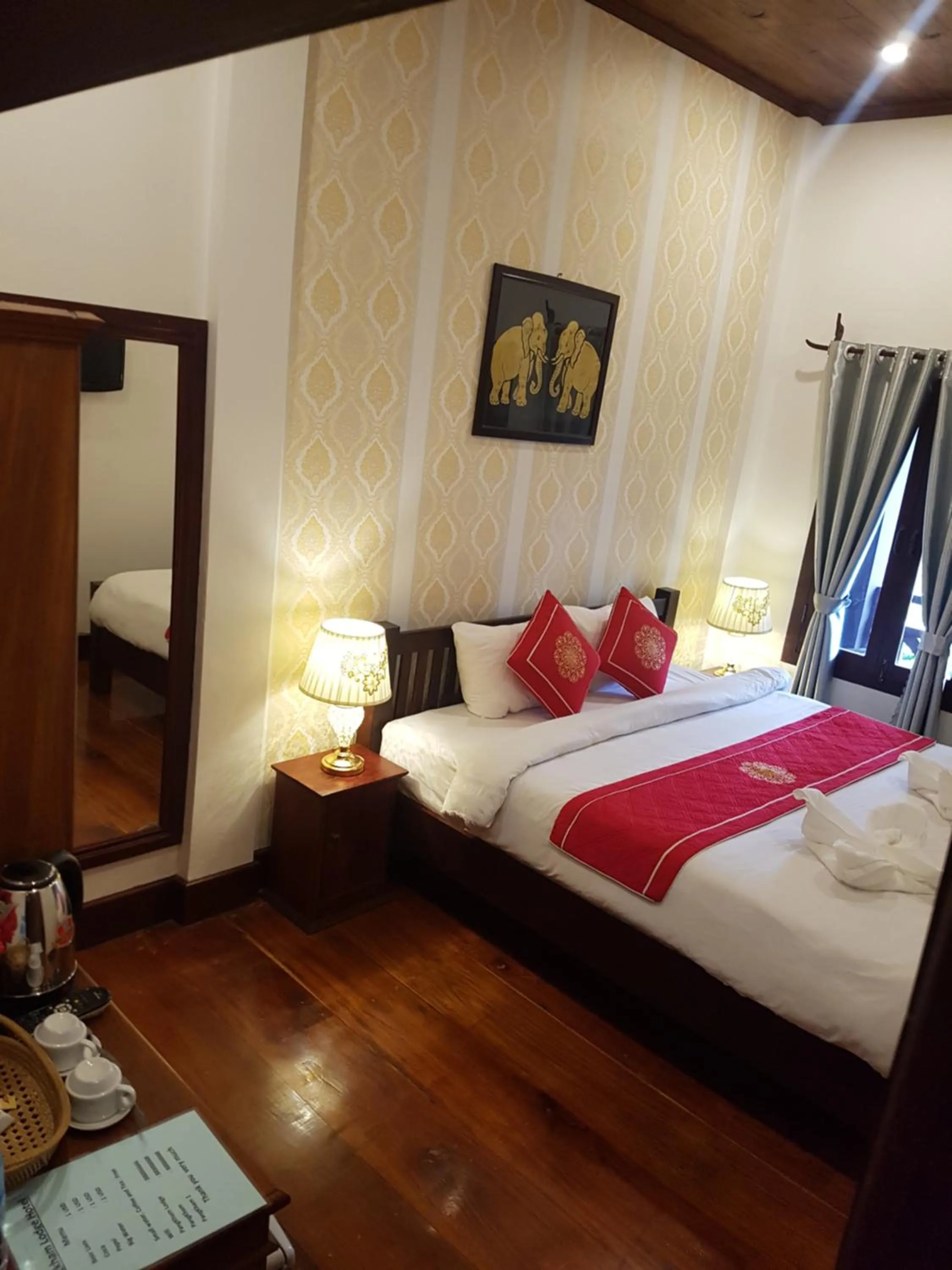 Bed in Luang Prabang Pangkham Lodge