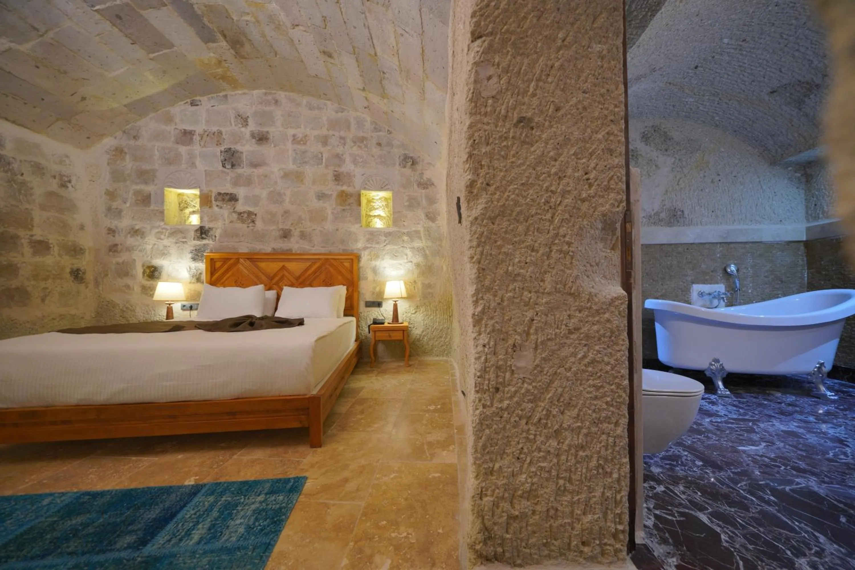 Bed in Cappadocia Secret Hill Cave Suites