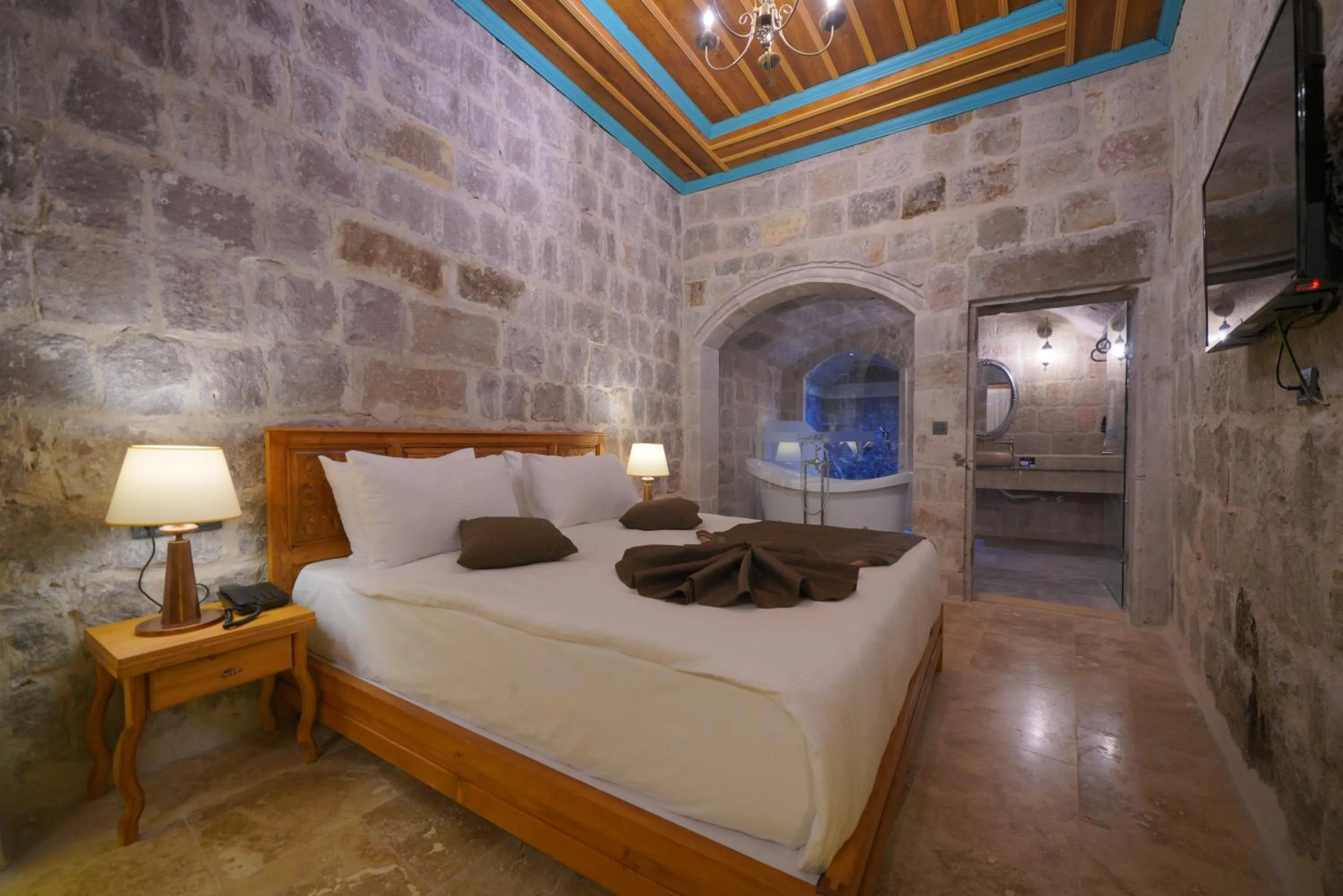 Bed in Cappadocia Secret Hill Cave Suites