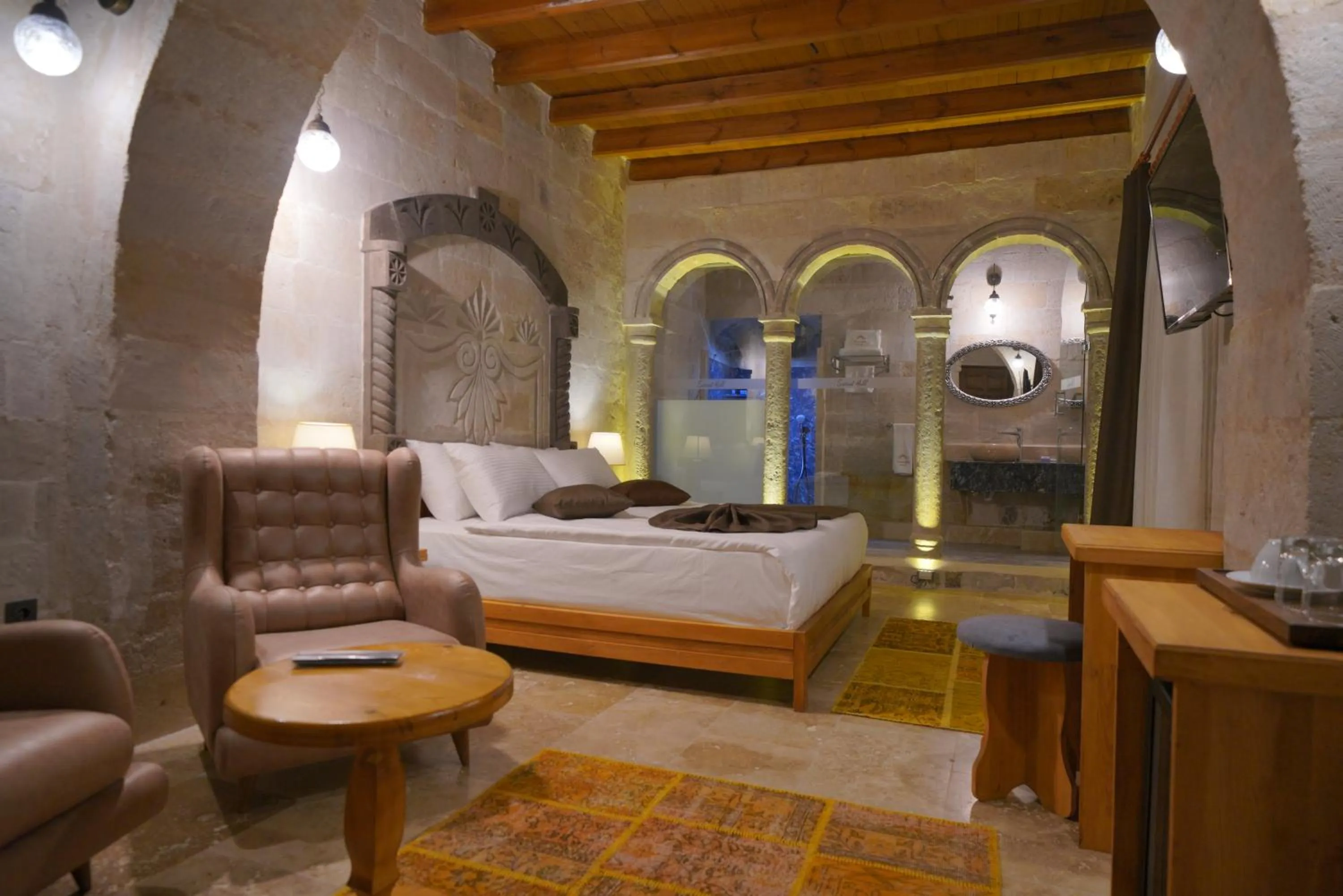 Bed in Cappadocia Secret Hill Cave Suites