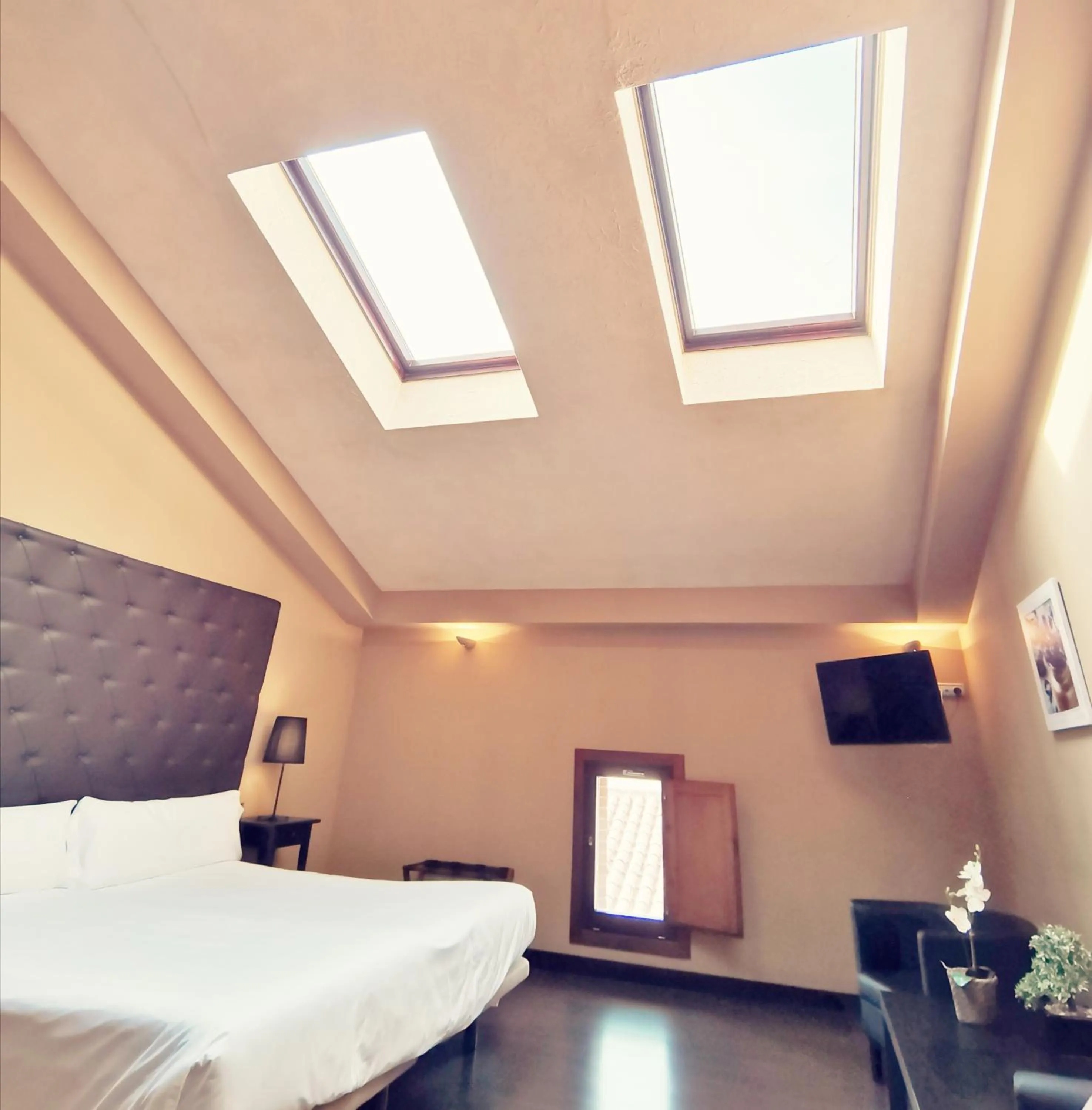 View (from property/room), Bed in Hotel La Joyosa Guarda