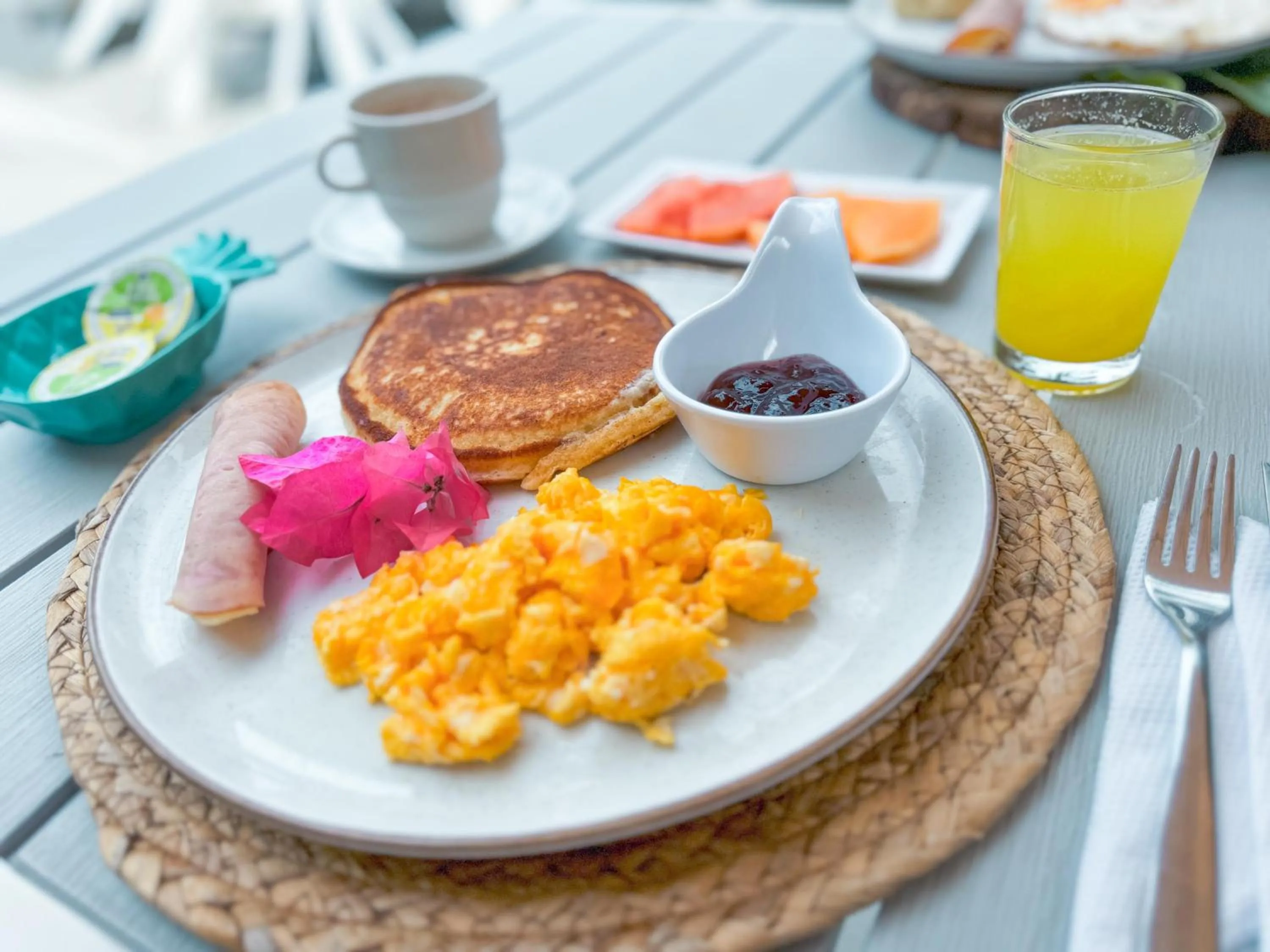 Continental breakfast in Zaba Beach House