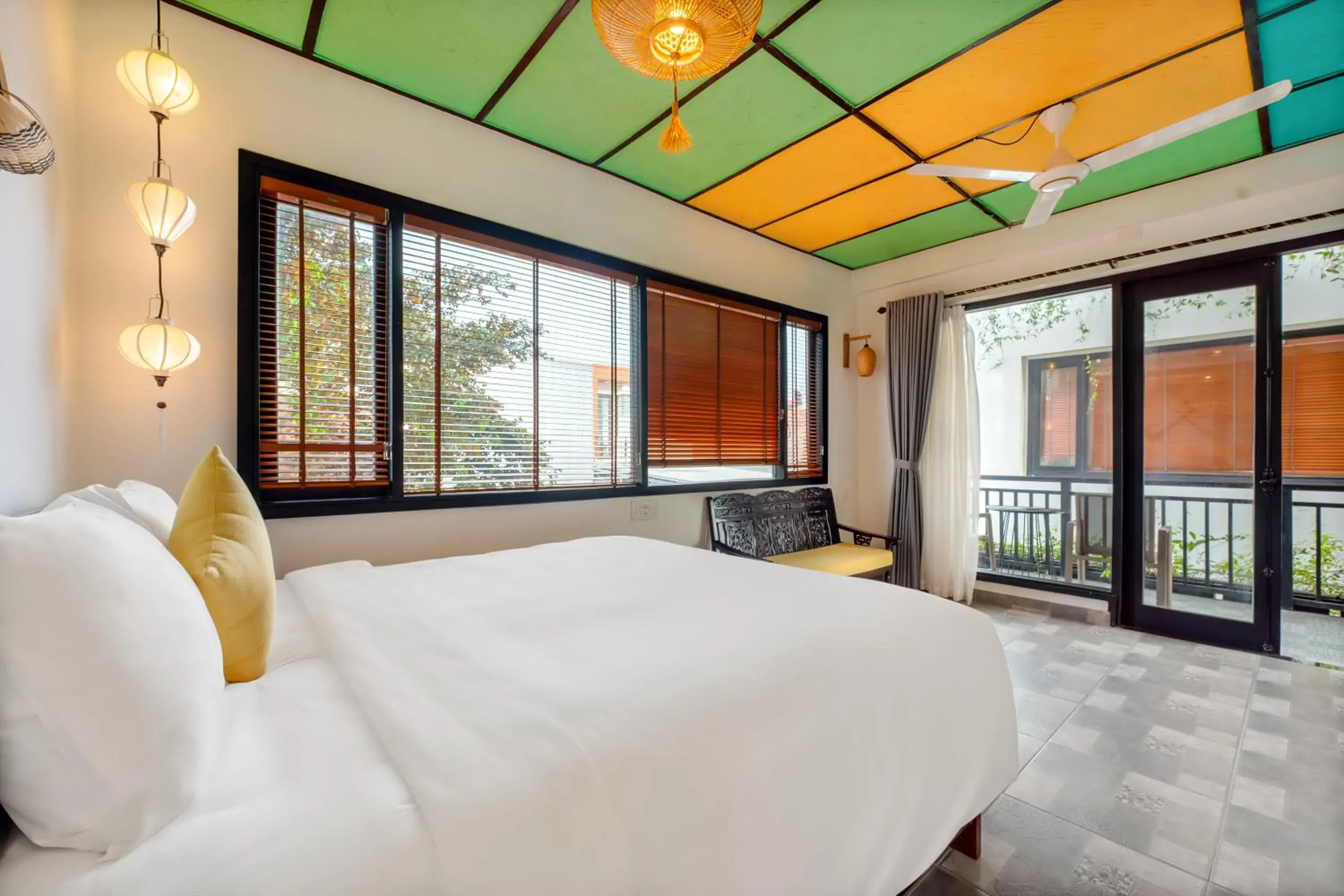 Deluxe Double Room with Balcony in Sunkised Paddy Hoi An Villa Deluxe Double Room with Balcony in Sunkised Paddy Hoi An Villa