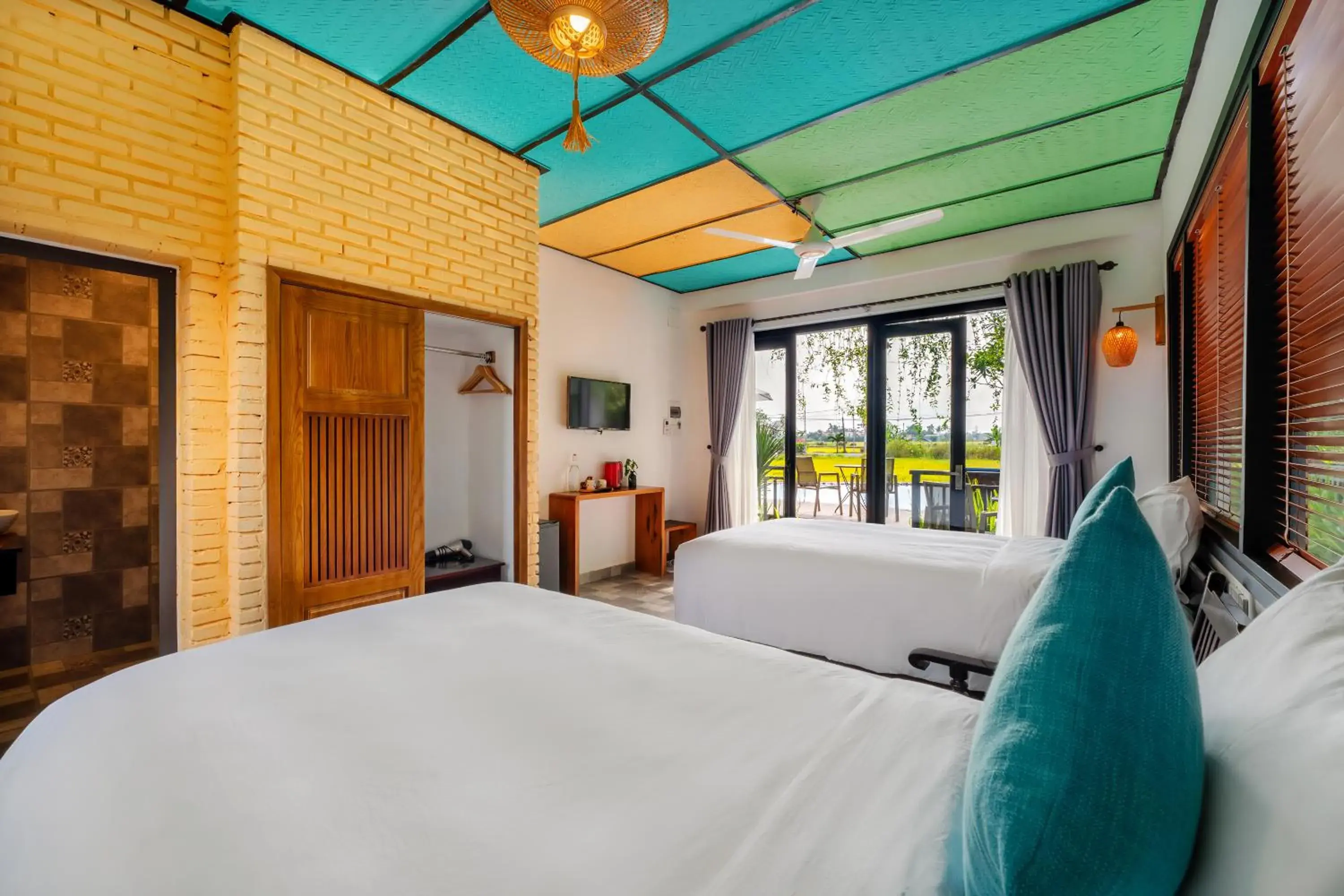 Twin Room with Pool View in Sunkised Paddy Hoi An Villa Twin Room with Pool View in Sunkised Paddy Hoi An Villa
