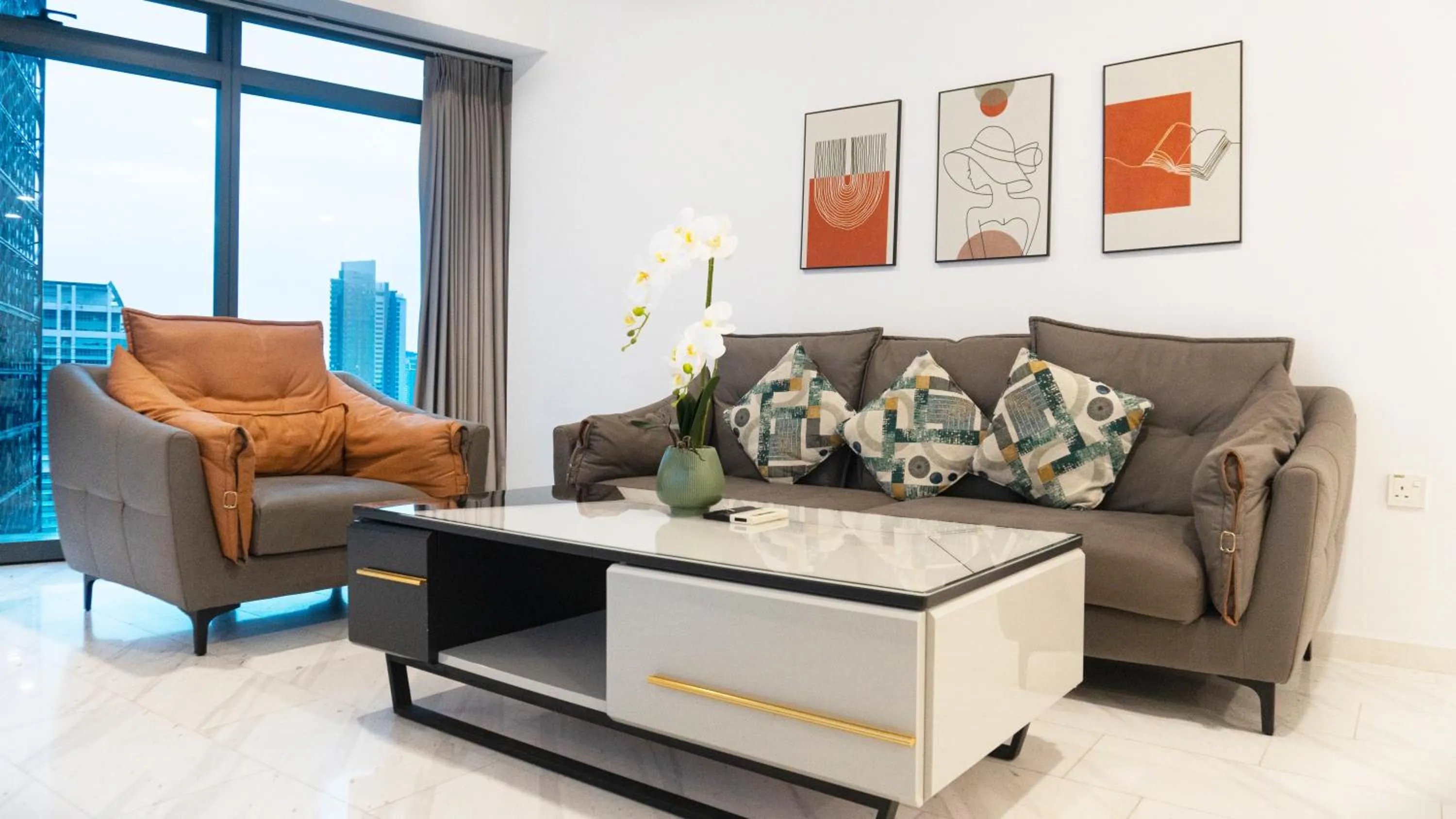 Living room in MOONWAY SUITES At EATON KLCC